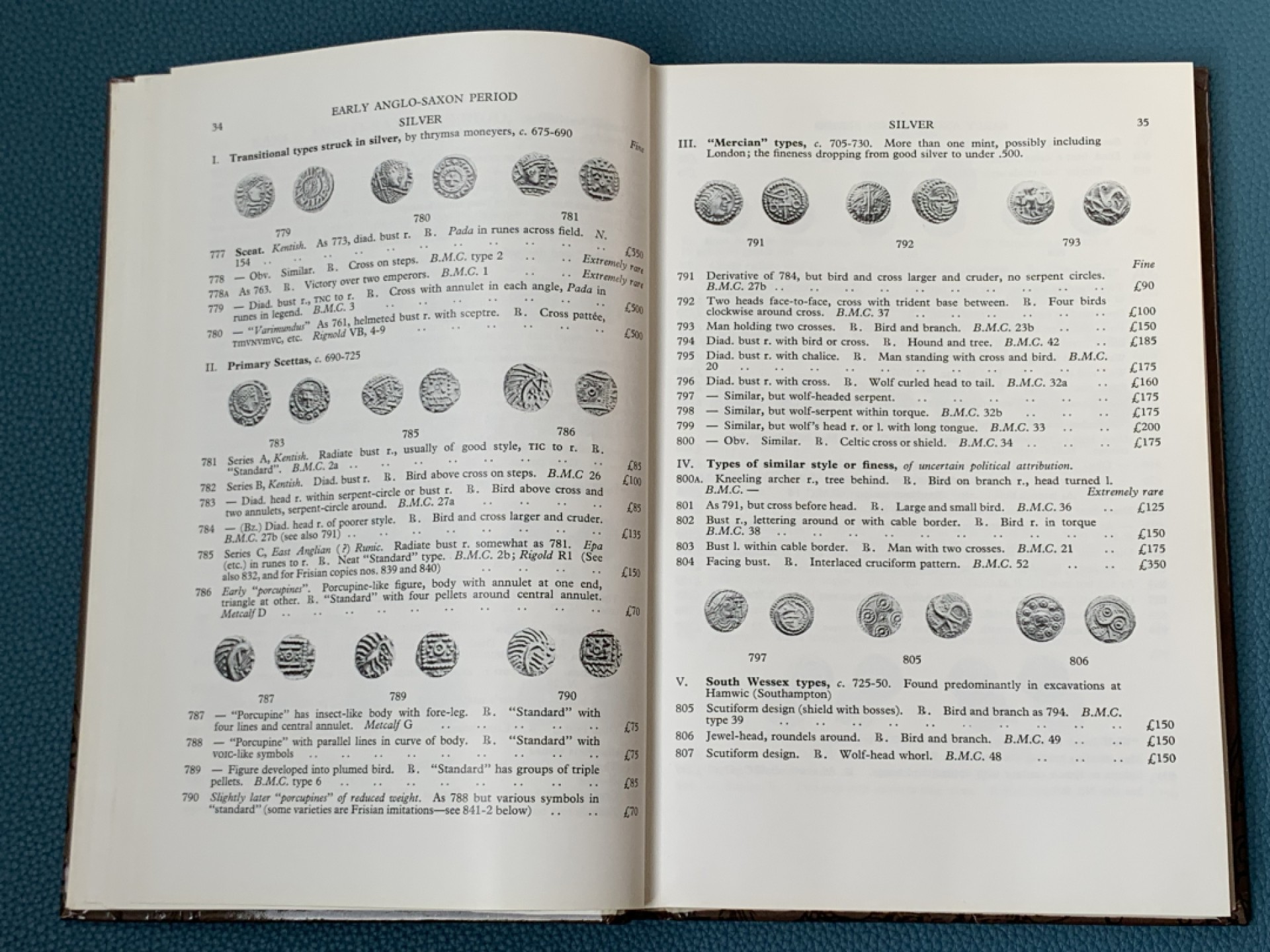 《竞宝斋》第154场-周日，周一，周四 3场 (全场包邮) 英国Seaby《英格兰及联合王国钱币》，1980年版，Spink目录前身，全新品相，文献级古董目录，本身即收藏品