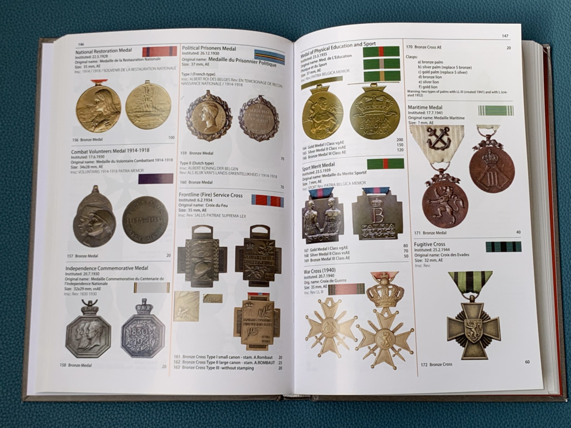 《竞宝斋》第154场-周日，周一，周四 3场 (全场包邮) 世界奖章军功章纪念章目录大全 共四册 按字母区分国家 彩色 附带市场价 只有这一套 卖完就没了