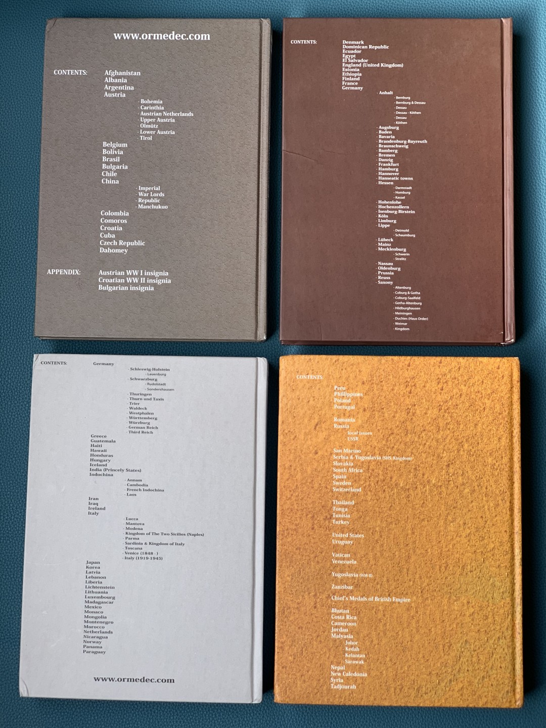 《竞宝斋》第154场-周日，周一，周四 3场 (全场包邮) 世界奖章军功章纪念章目录大全 共四册 按字母区分国家 彩色 附带市场价 只有这一套 卖完就没了