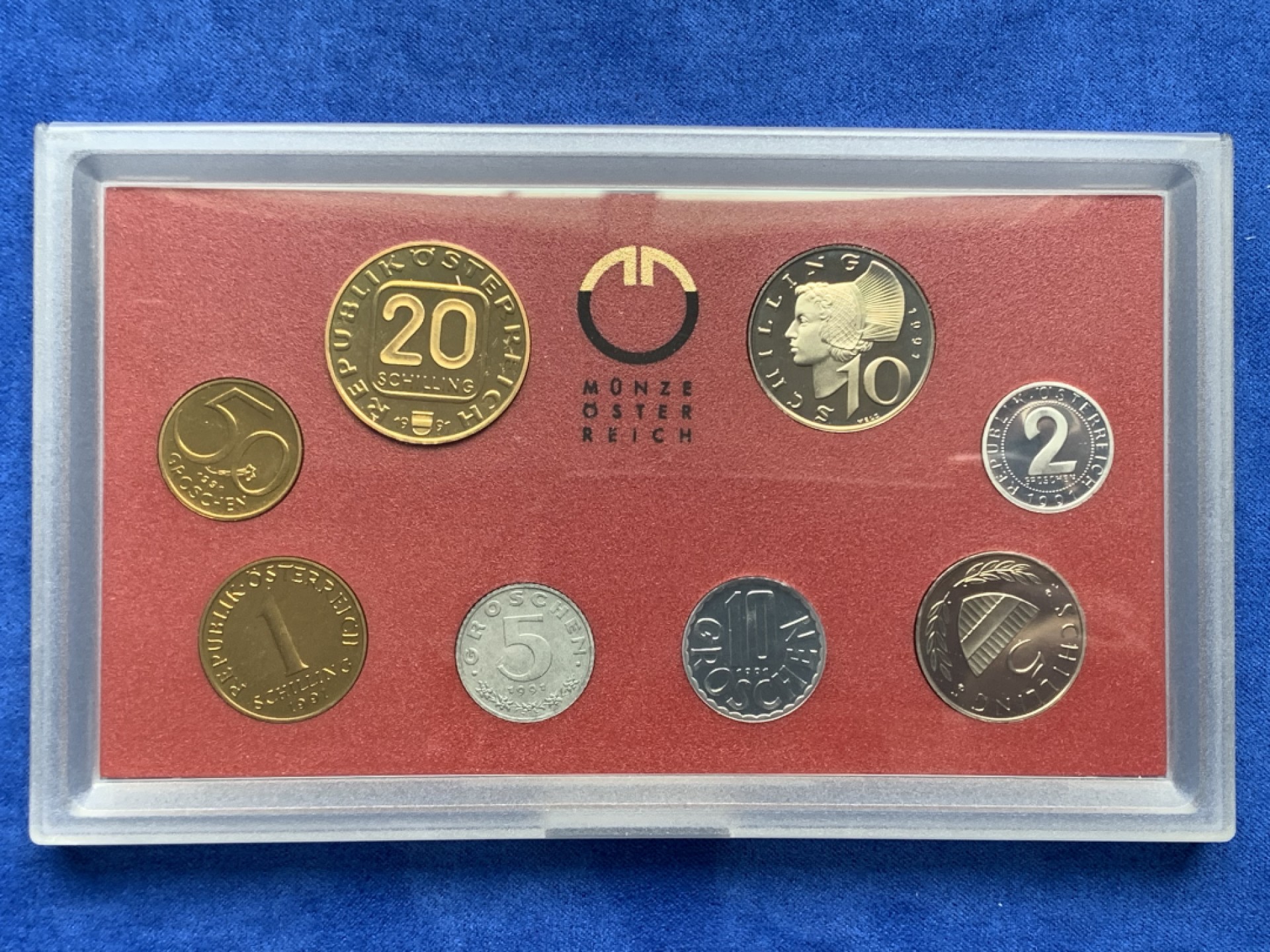 《竞宝斋》第154场-周日，周一，周四 3场 (全场包邮) 奥地利1991年 八枚套精制币