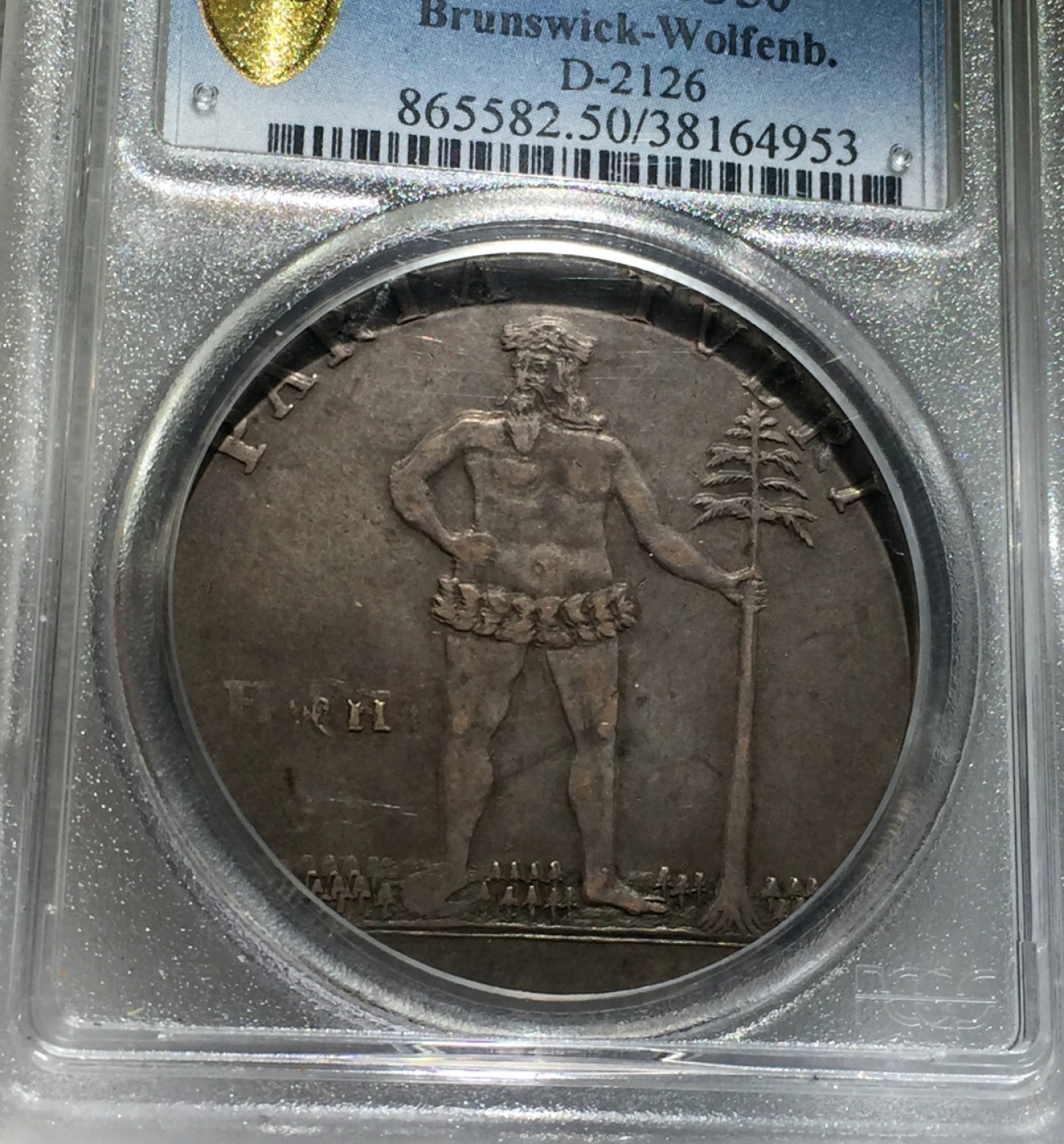 方圆集藏第三期专场 11241-PCGS50分 德国1719年 布伦瑞克 野人泰勒大银币
