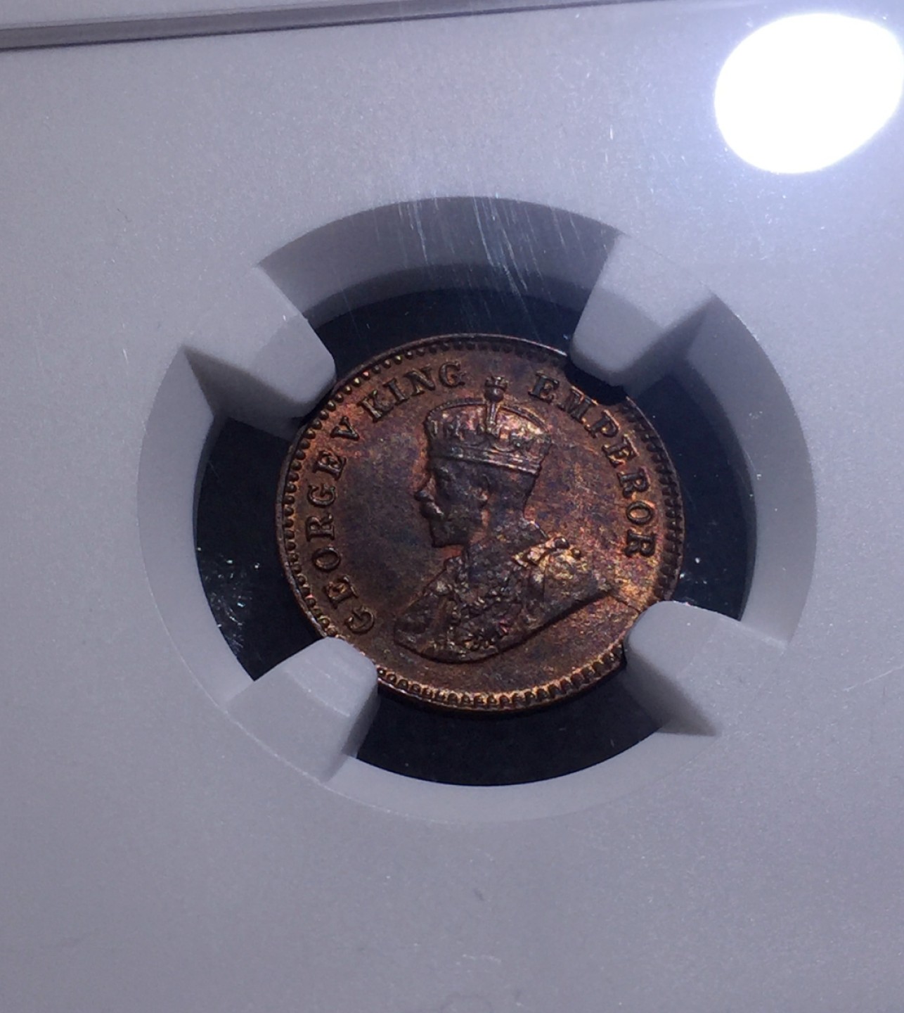 方圆集藏第三期专场 7659-NGC64英属印度1920年乔治五世1/12安娜