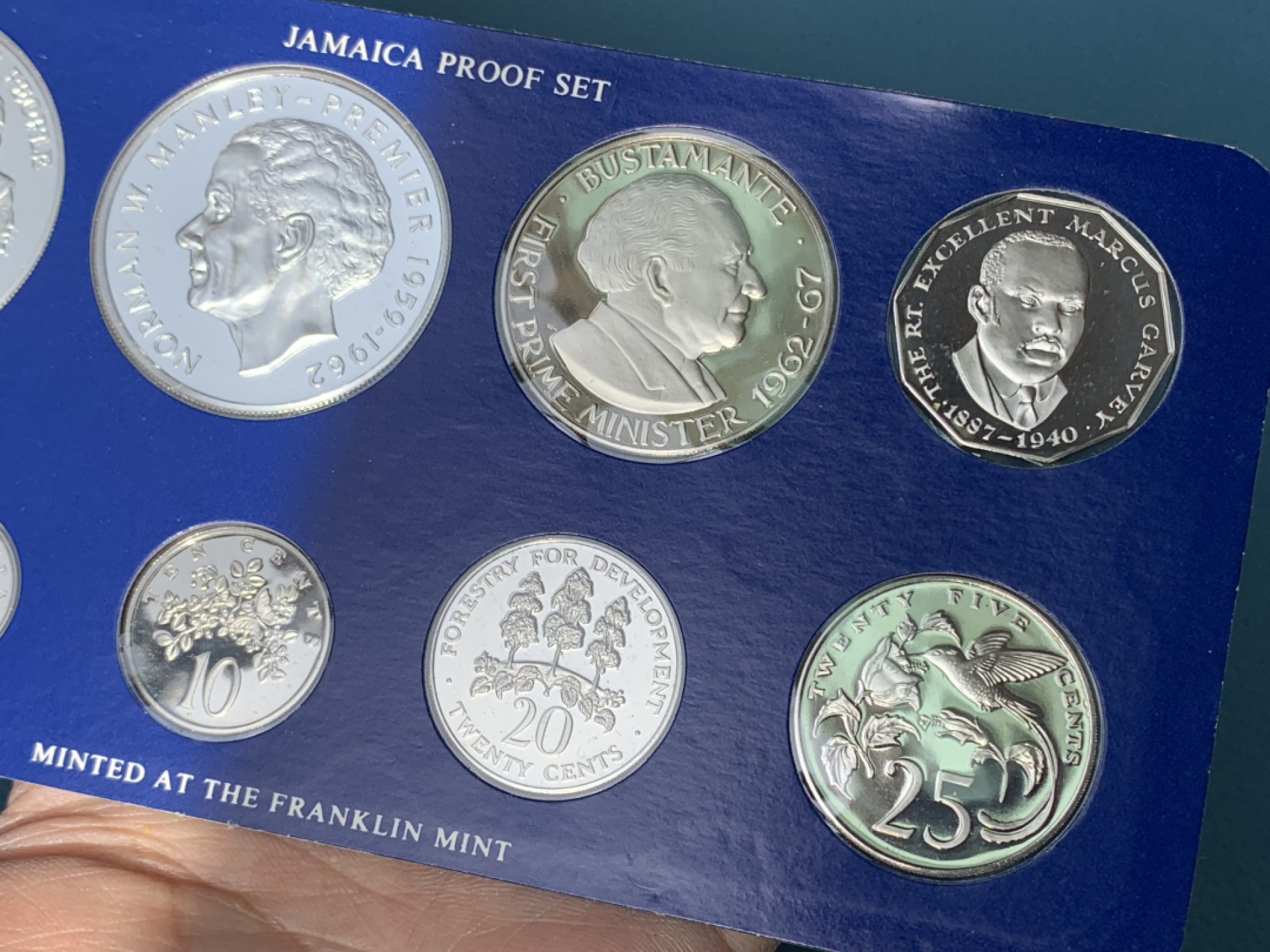 《竞宝斋》第154场-周日，周一，周四 3场 (全场包邮) 牙买加 1978年 九枚套精制币 其中最大两枚都是银币