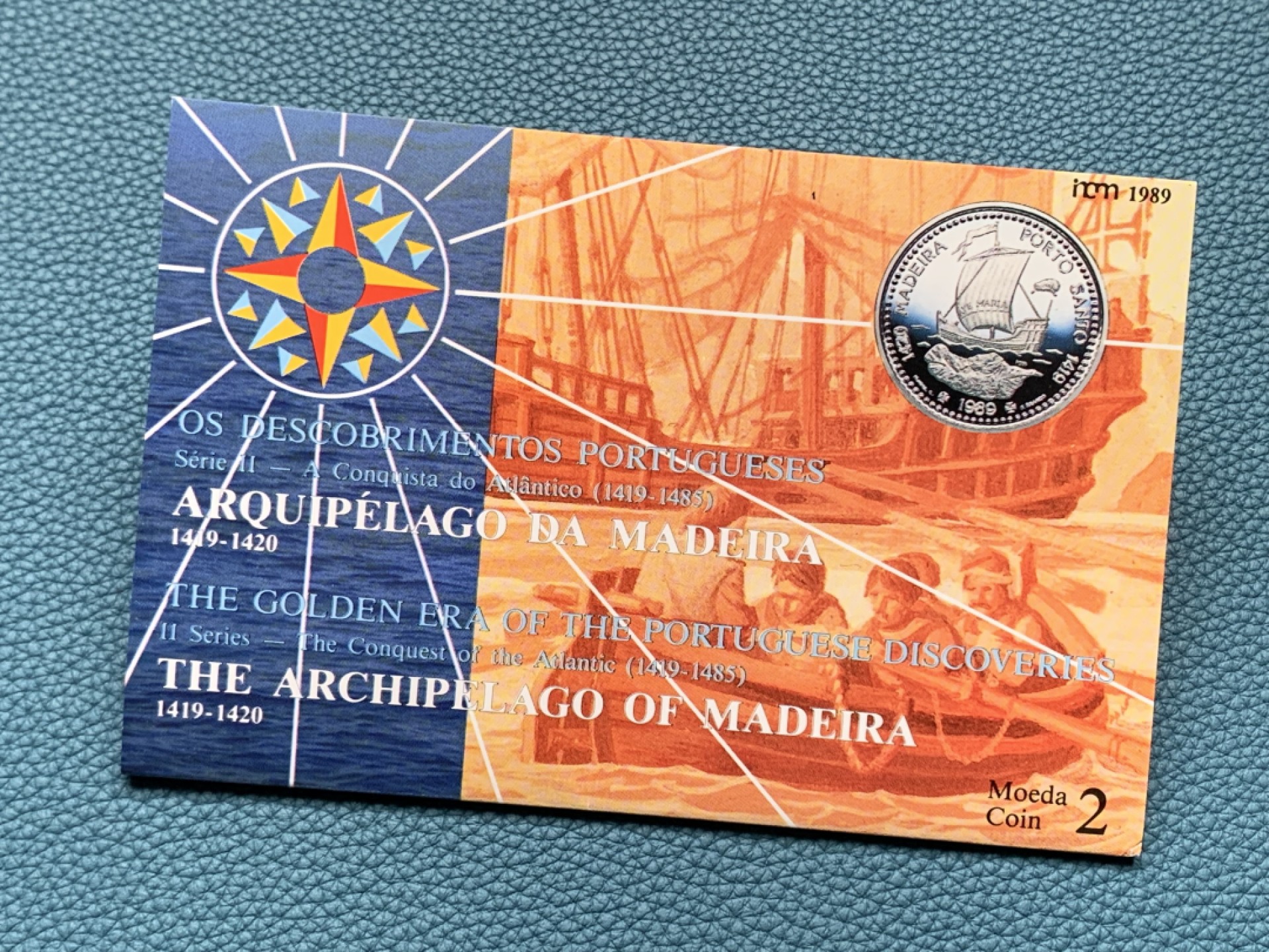 《竞宝斋》第154场-周日，周一，周四 3场 (全场包邮) 葡萄牙1989年 发现新大陆系列 100埃斯库多 大银币 21克925银