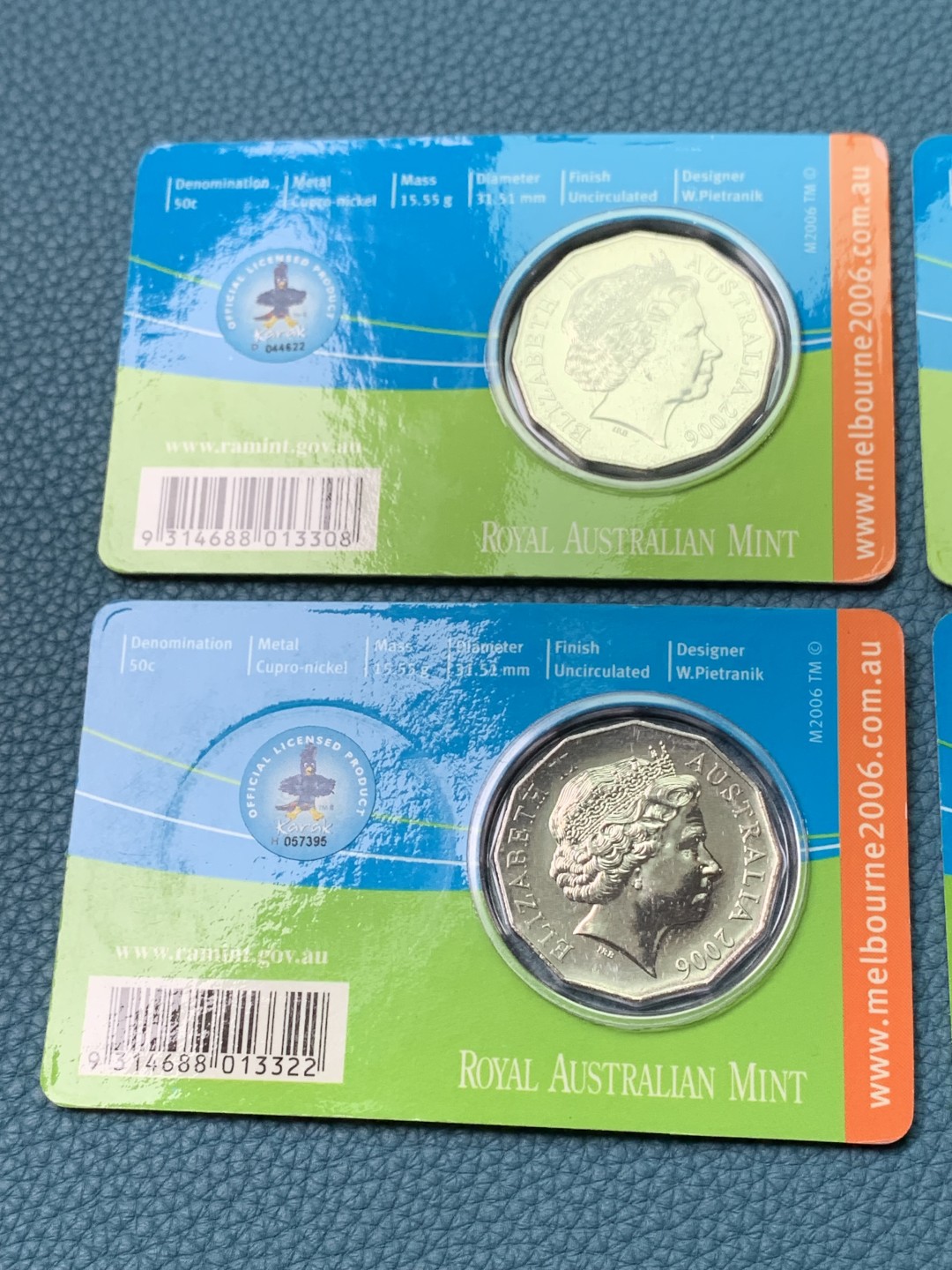 《竞宝斋》第154场-周日，周一，周四 3场 (全场包邮) 四枚一组 澳大利亚2006年 奥运纪念 原厂封装