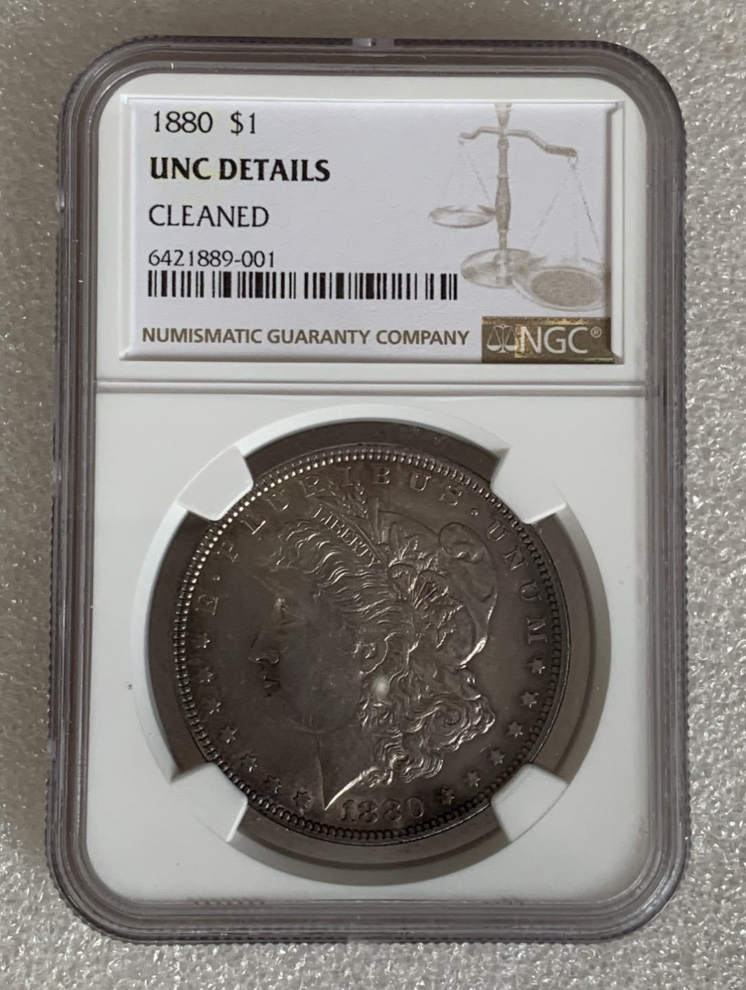 瓶子🏺第87期拍卖会  美国1880年1美元摩根大银币  带光带彩