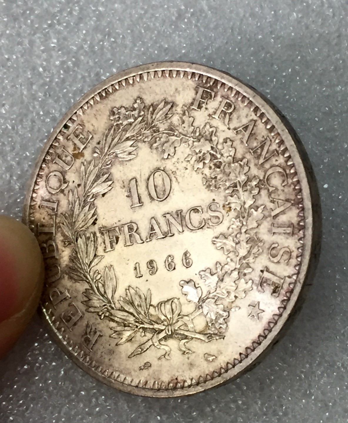 方圆集藏第三期专场 6586-法国1966年大力神银币