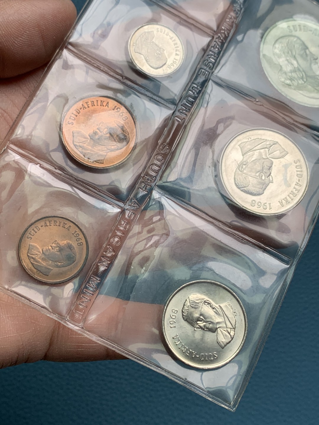 《竞宝斋》第154场-周日，周一，周四 3场 (全场包邮) 南非1968年 七枚套不同面值 其中最大的小鹿1兰特是银币 少见