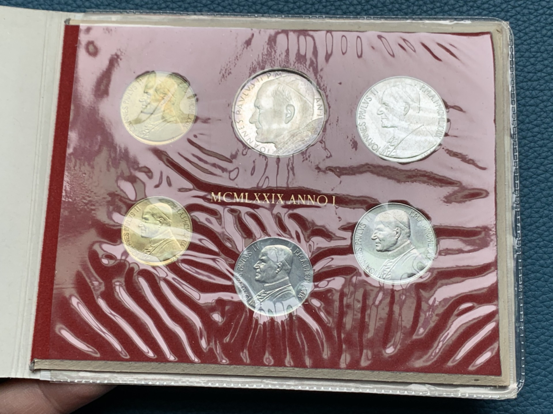 《竞宝斋》第154场-周日，周一，周四 3场 (全场包邮) 梵蒂冈1979年 六枚套 其中最大500里拉是银币