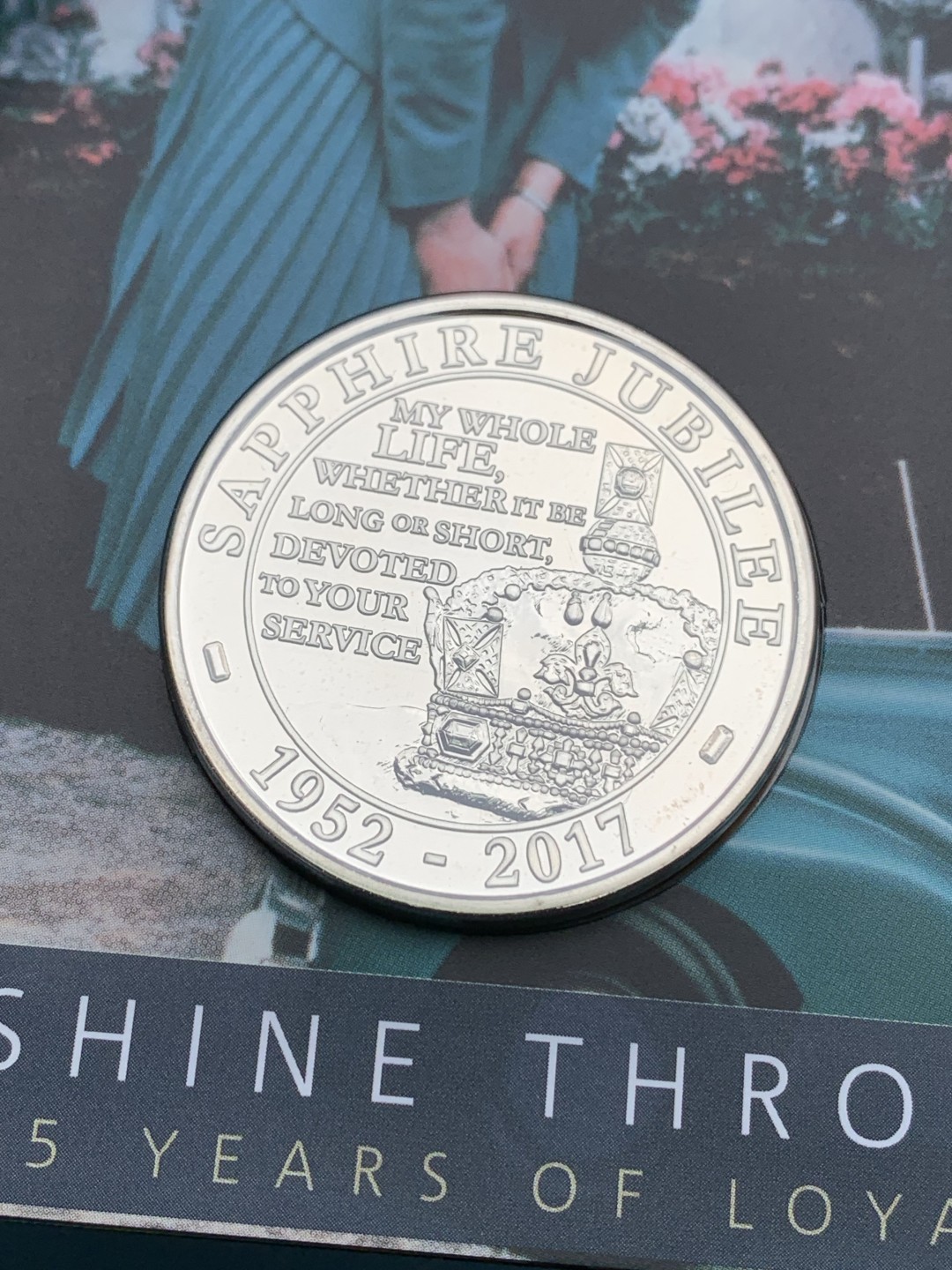 《竞宝斋》第154场-周日，周一，周四 3场 (全场包邮) 英国2017年 女王纪念5镑 克朗大镍币 稀少品种