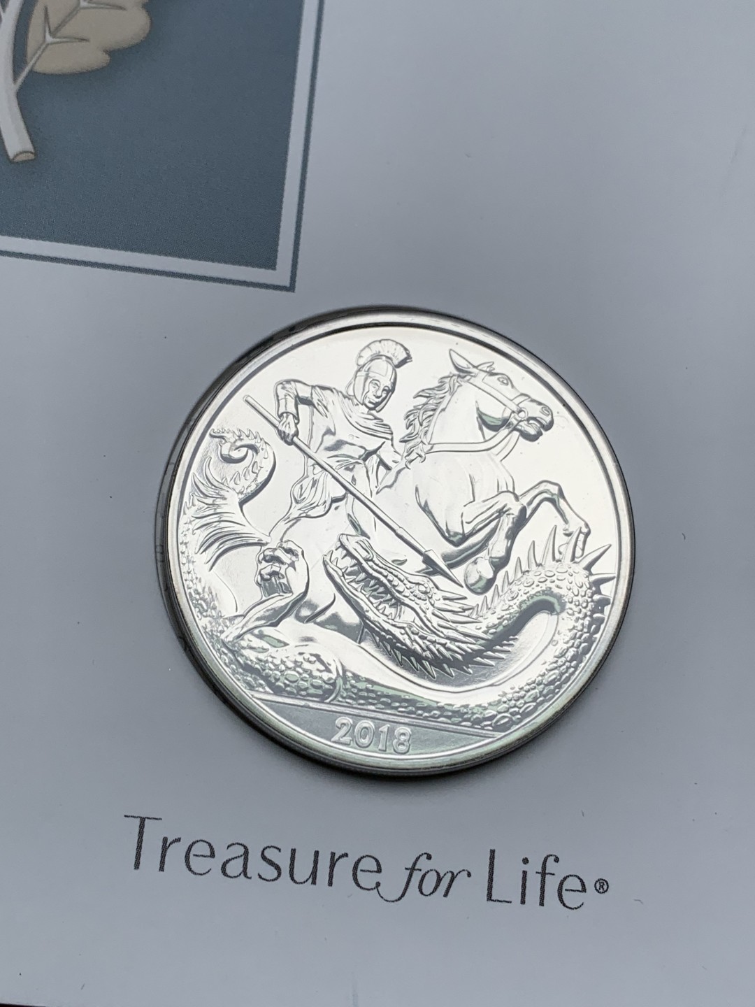 《竞宝斋》第154场-周日，周一，周四 3场 (全场包邮) 英国2018年 屠龙5镑 克朗大镍币 稀少品种