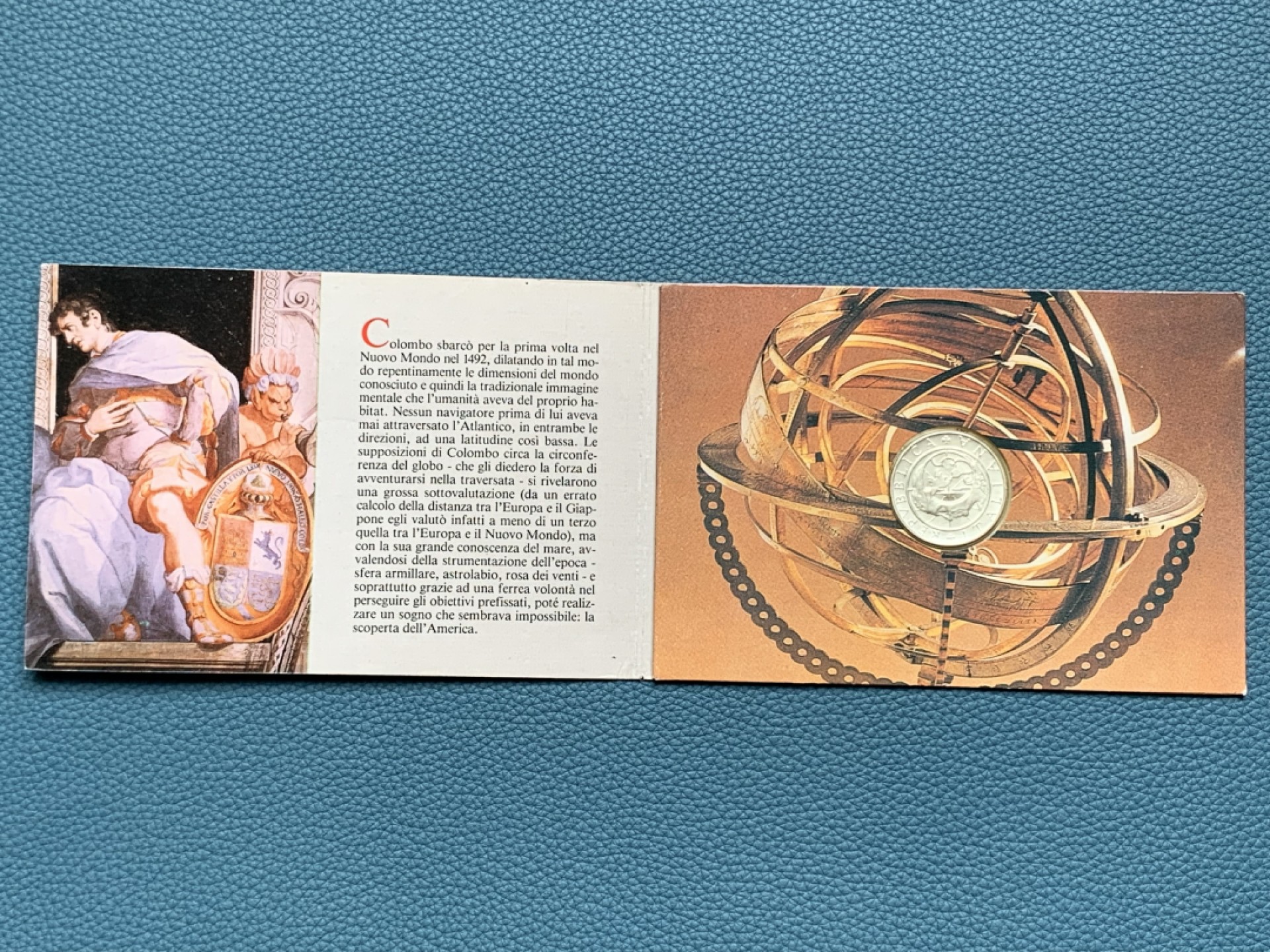 《竞宝斋》第154场-周日，周一，周四 3场 (全场包邮) 卡装 意大利1990年 哥伦布 500里拉银币 