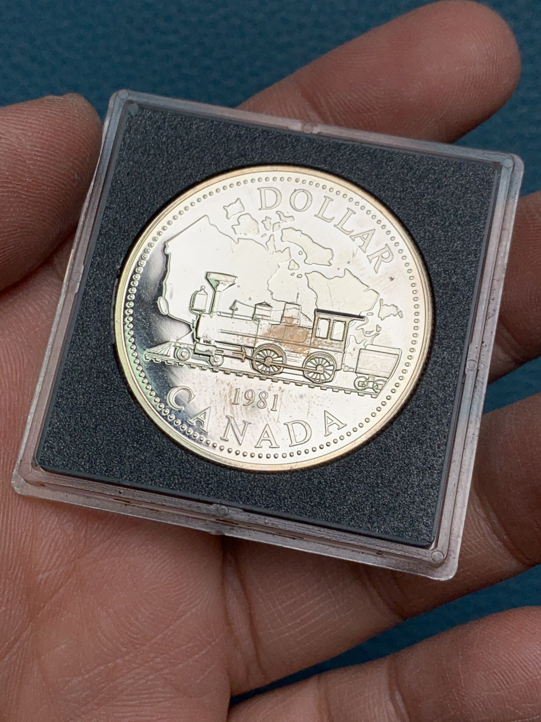 《竞宝斋》第154场-周日，周一，周四 3场 (全场包邮) 加拿大1971年 动力火车 1元 精制大银币