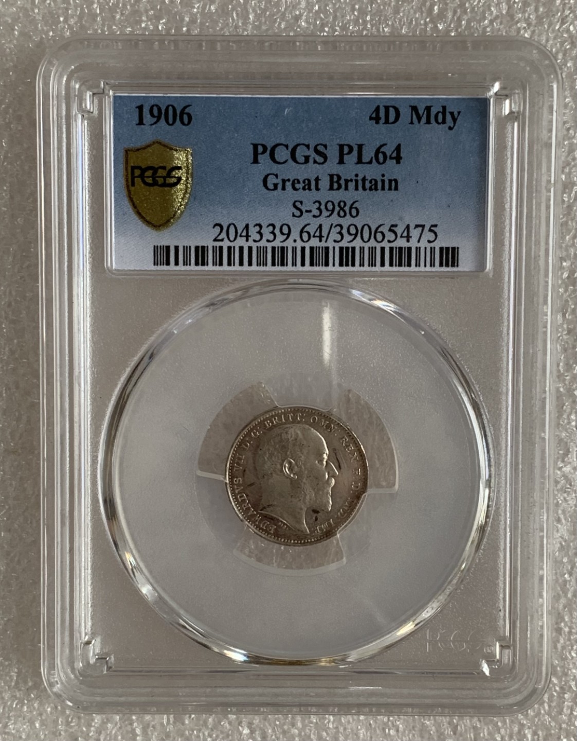 瓶子🏺第87期拍卖会 1906年英国爱德华七世濯足节4便士（MS-64PL）