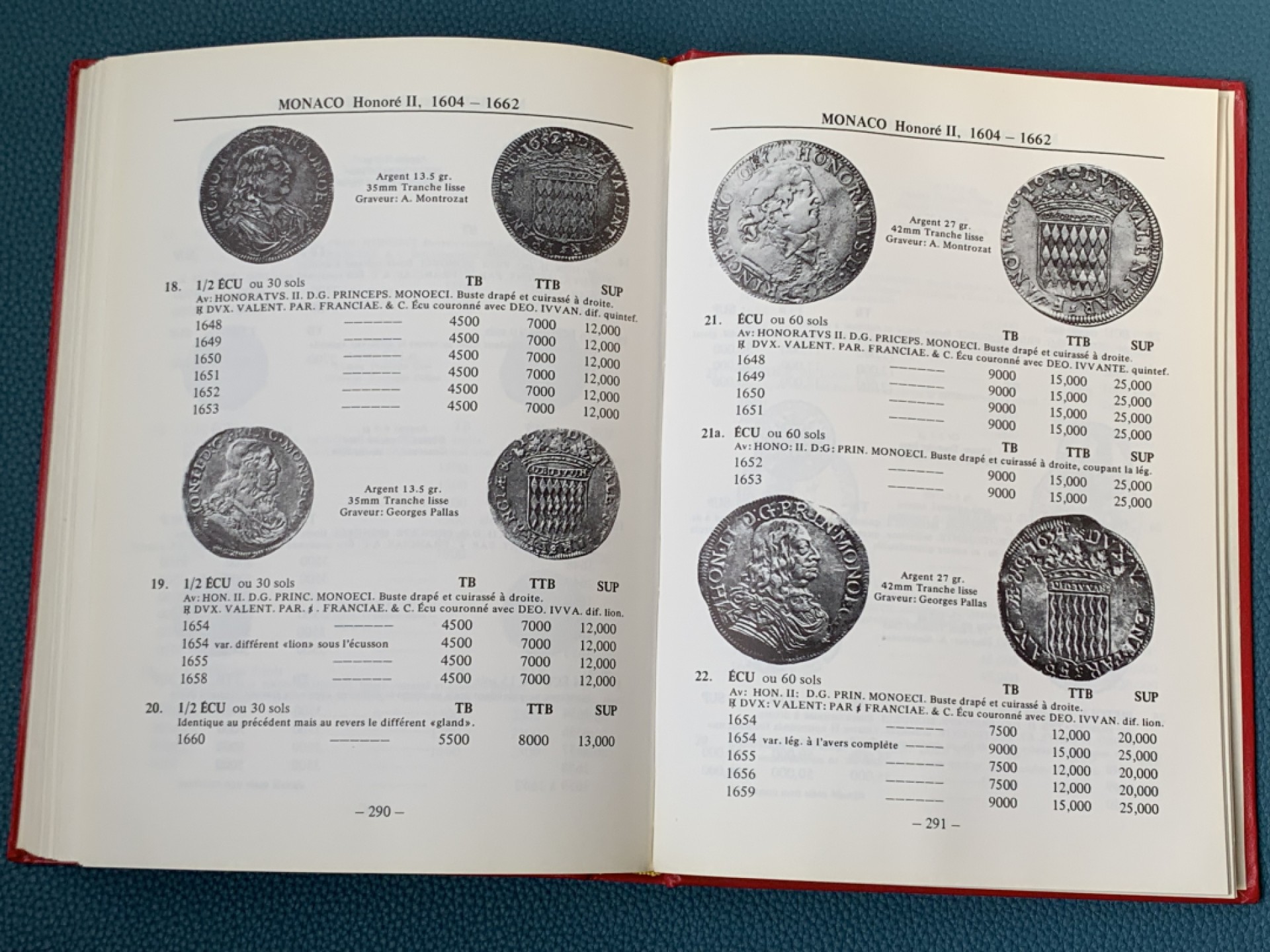 《竞宝斋》第154场-周日，周一，周四 3场 (全场包邮) 法国硬币红宝书《MONNAIES FRANCAISES》1979年版，半个世纪的文献级古董目录，好品相，本身即收藏品