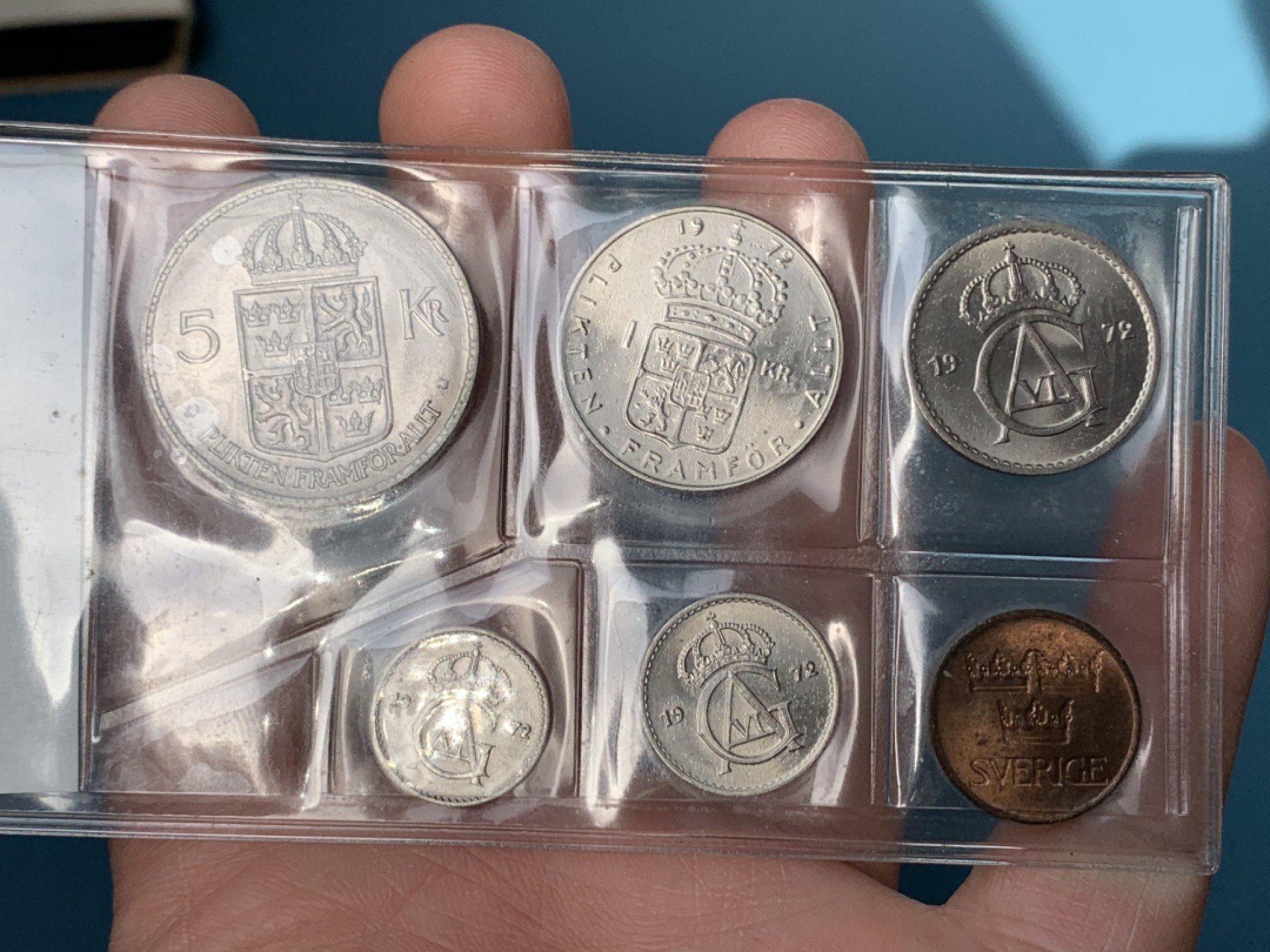 《竞宝斋》第154场-周日，周一，周四 3场 (全场包邮) 瑞典1972年套币，包装别致BU品质