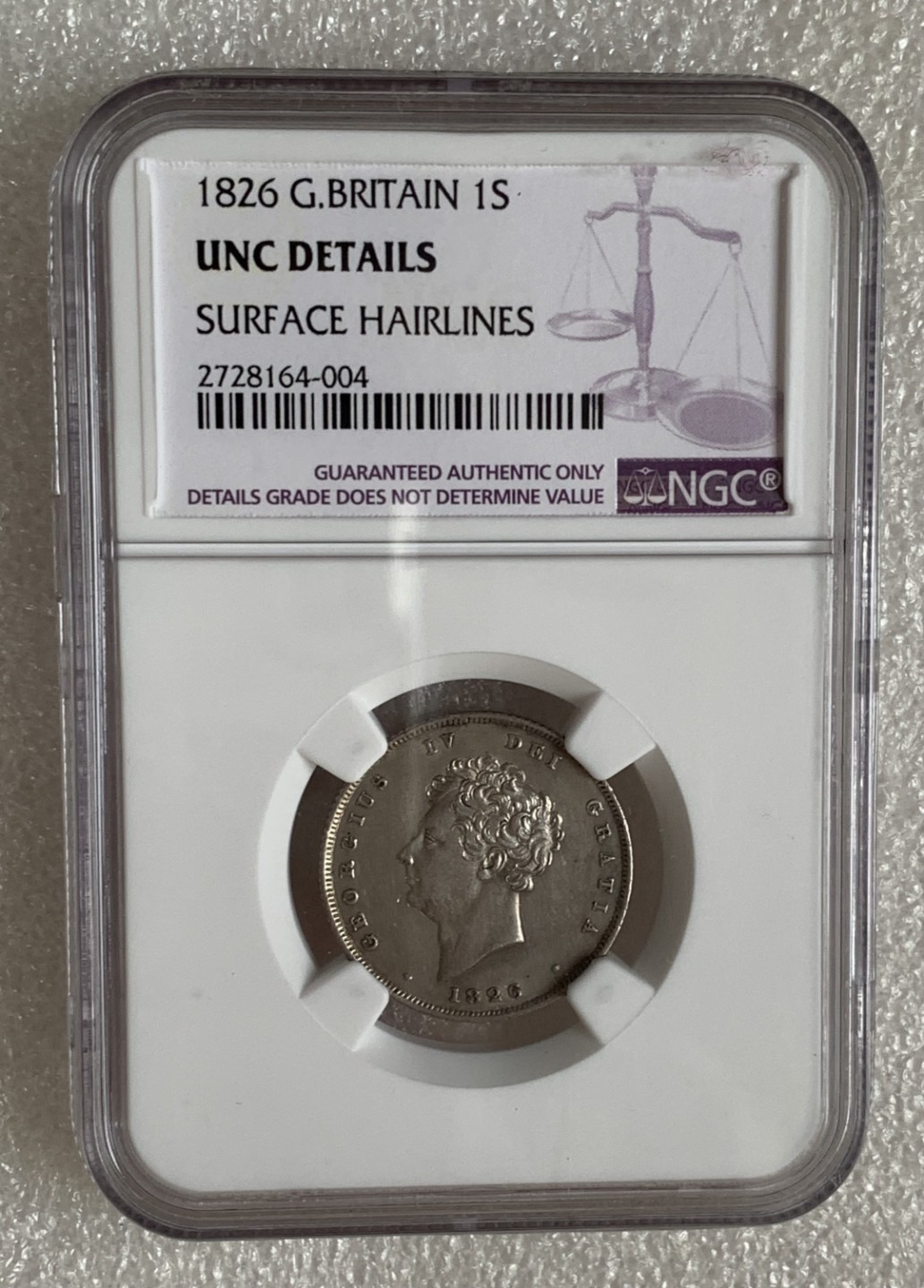 瓶子🏺第87期拍卖会 1826年英国乔治四世先令  UNCD