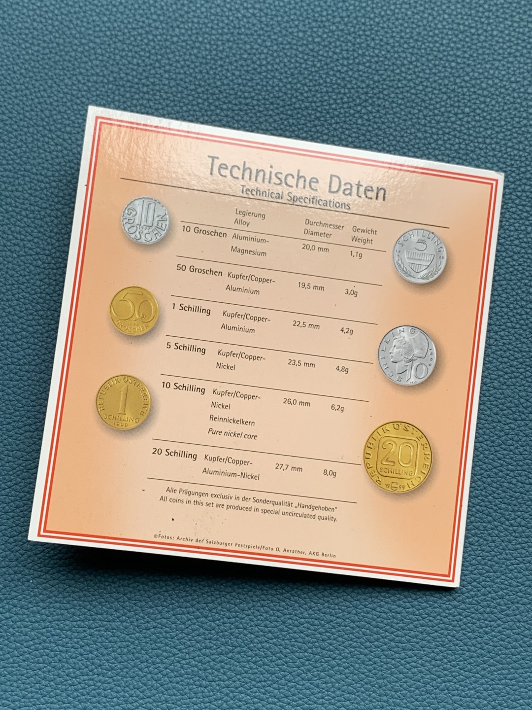 《竞宝斋》第154场-周日，周一，周四 3场 (全场包邮) 奥地利1999年 六枚套不同面值 原厂封装