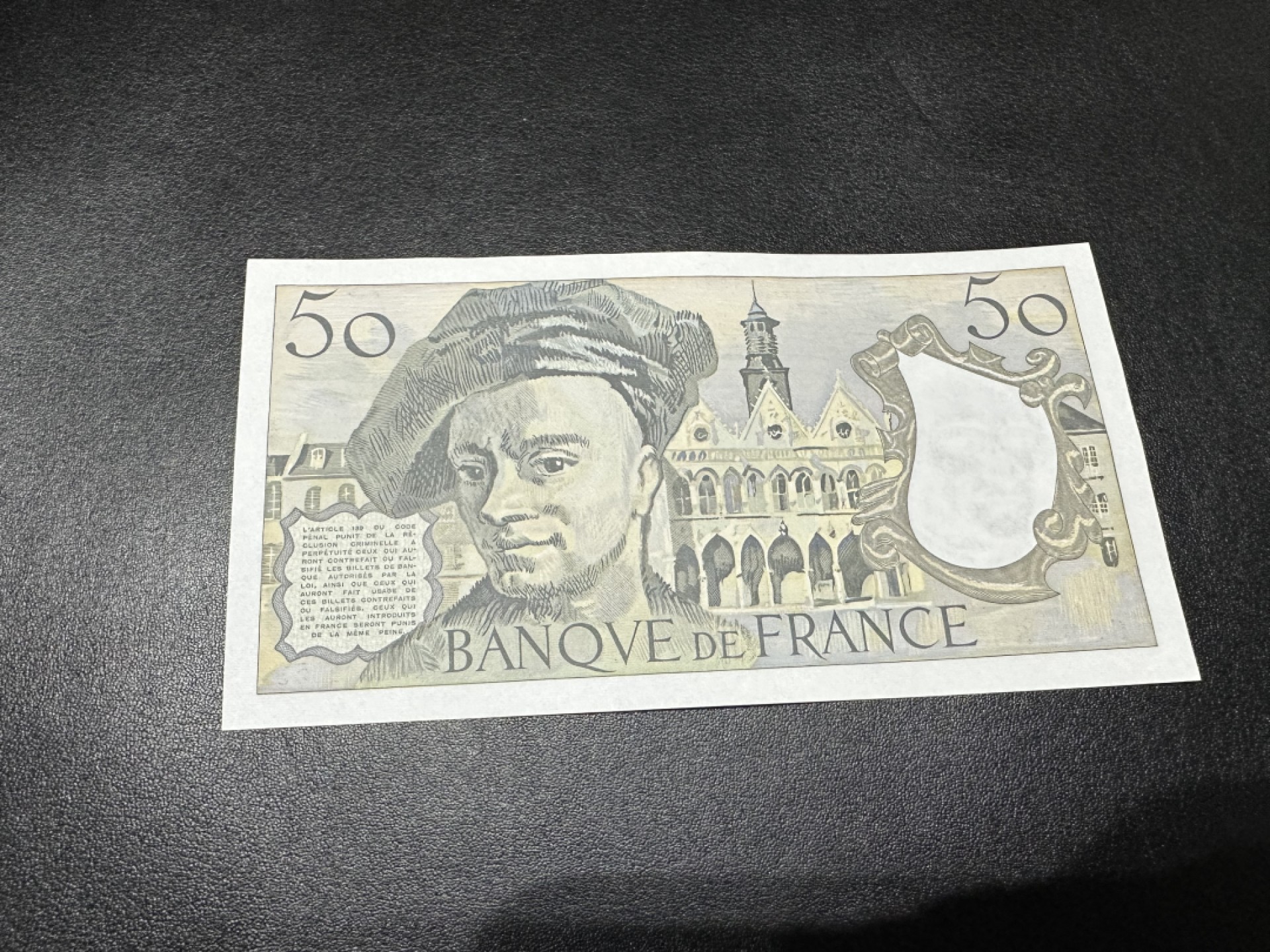 《外钞收藏家》第二百六十二期（连拍第二场） 1988年法国50法郎 UNC-无折 有潮