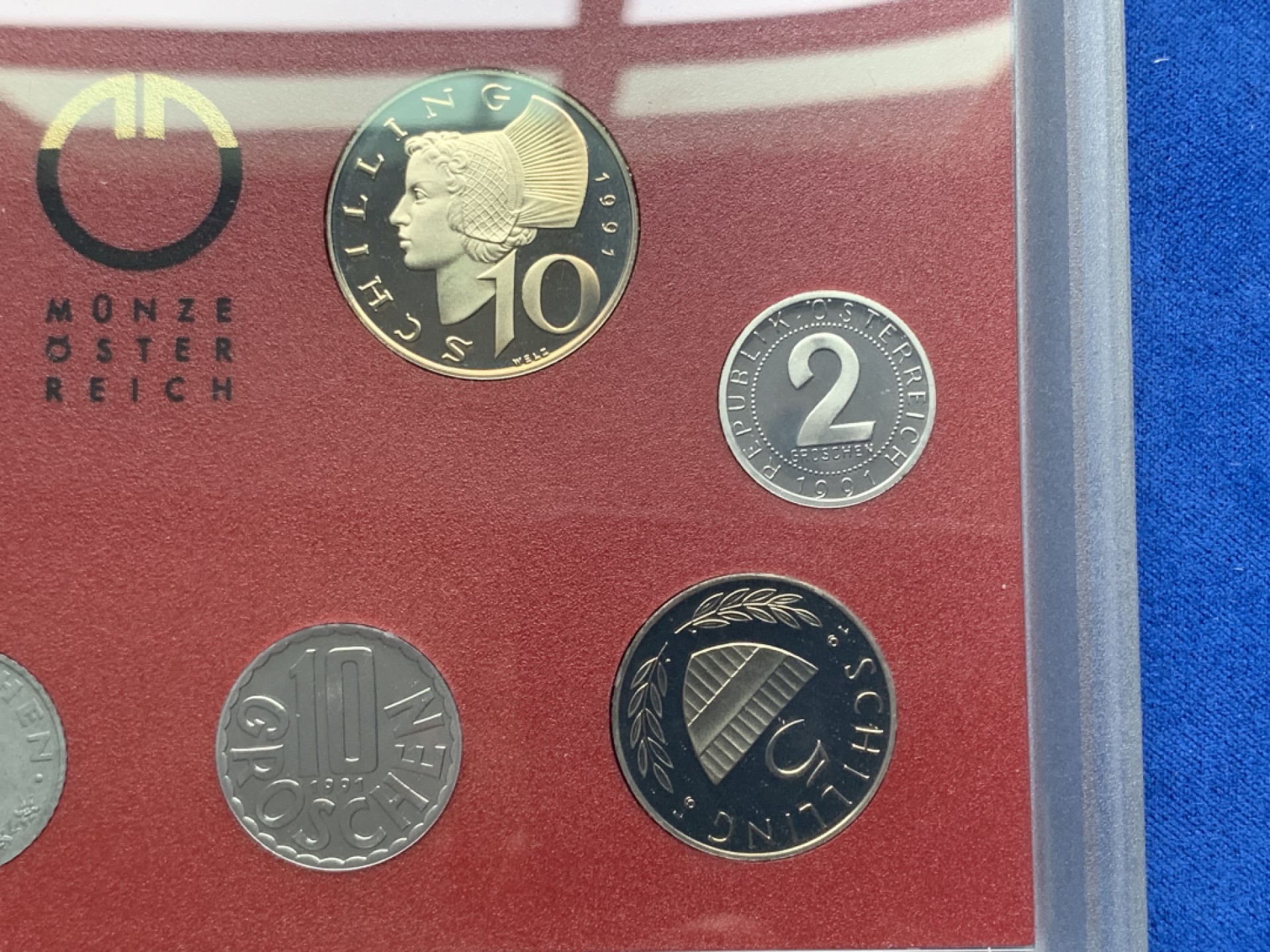 《竞宝斋》第154场-周日，周一，周四 3场 (全场包邮) 奥地利1991年 八枚套精制币