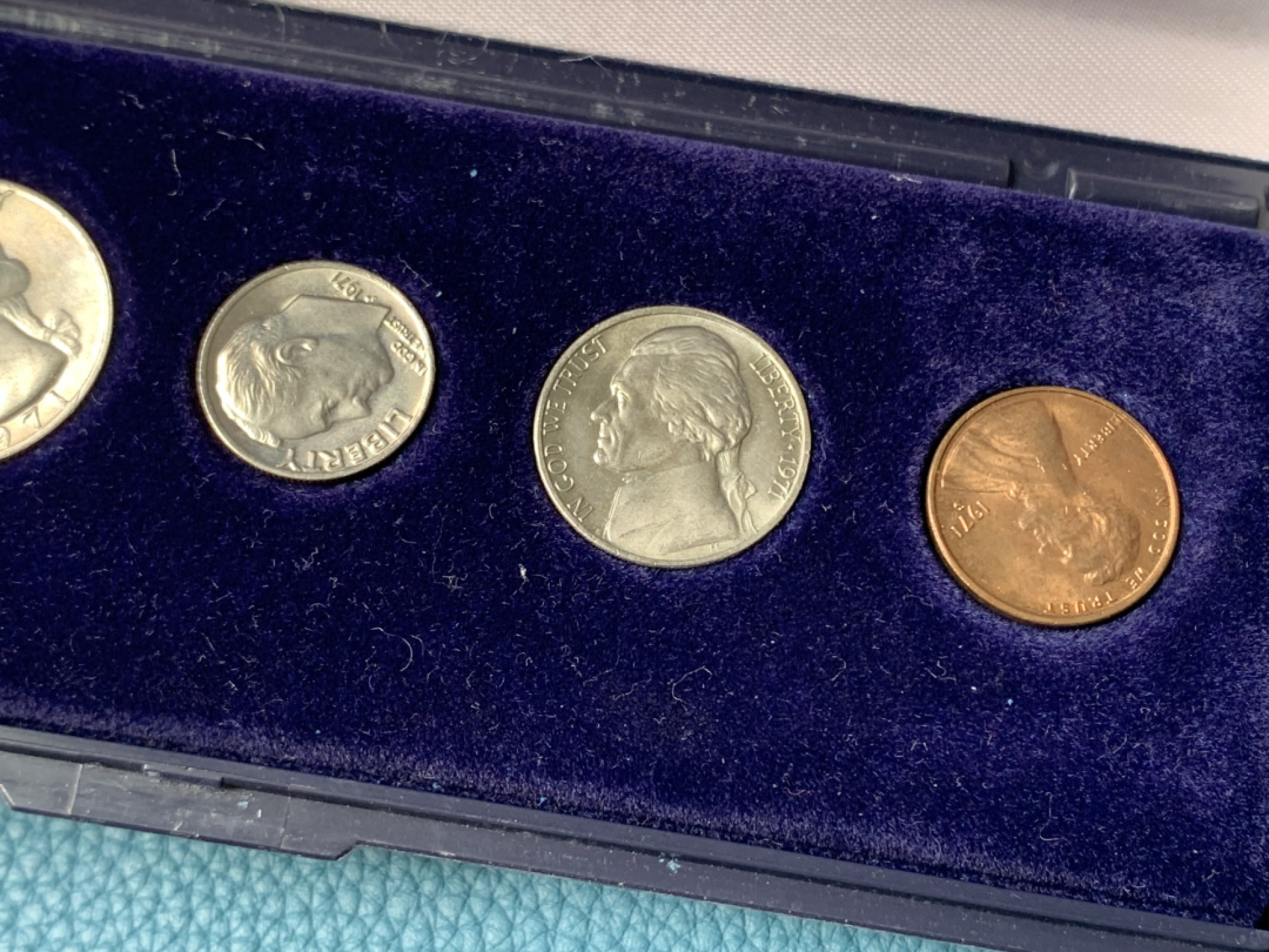 《竞宝斋》第154场-周日，周一，周四 3场 (全场包邮) 美国1971年 五枚套不同面值