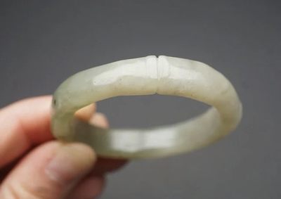 玉石翡翠玛瑙｜拍卖专场 和田玉 竹节圈 把件