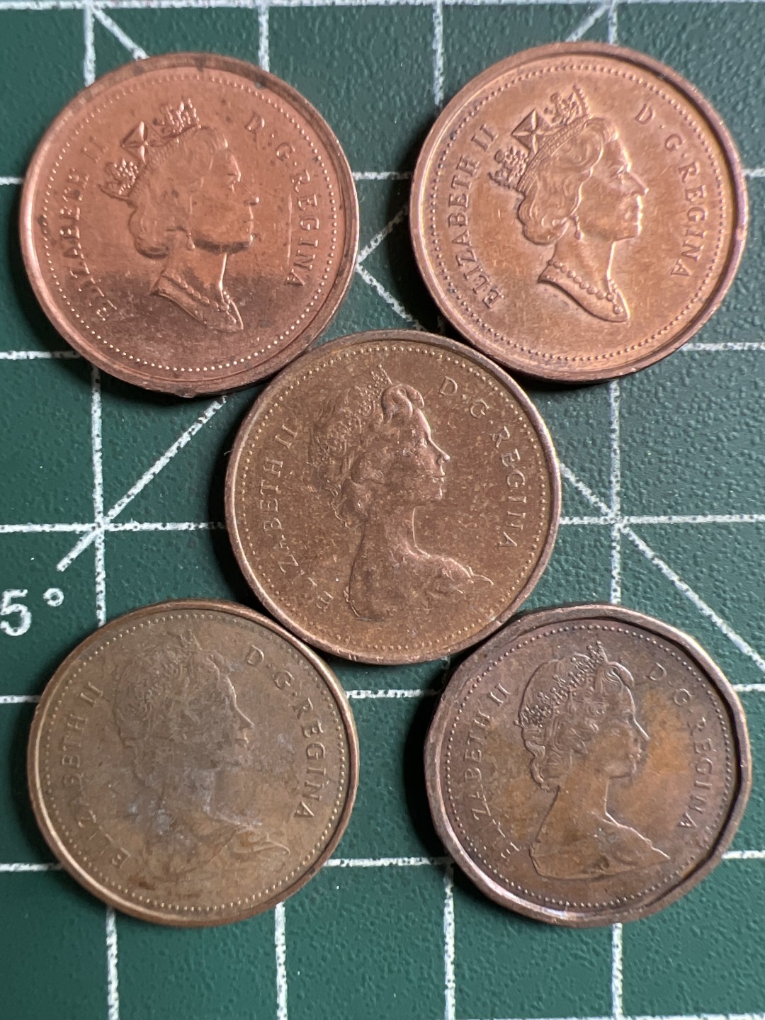 泡泡堂第299期  世界硬币 （无押金，捡漏，全场20包邮，偏远地区除外，接收代拍业务） 加拿大一分五枚