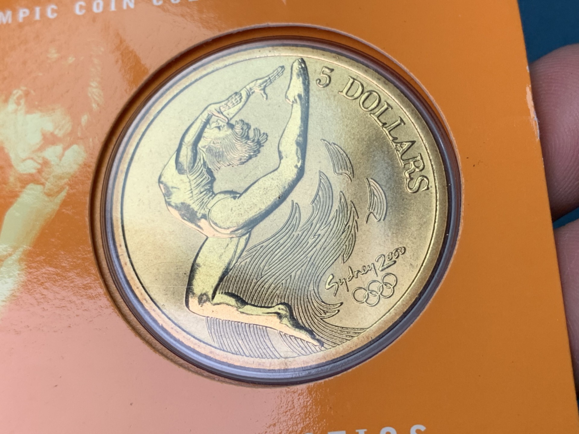 《竞宝斋》第154场-周日，周一，周四 3场 (全场包邮) 澳大利亚2000年 悉尼奥运5元 大铜币 造币厂原装