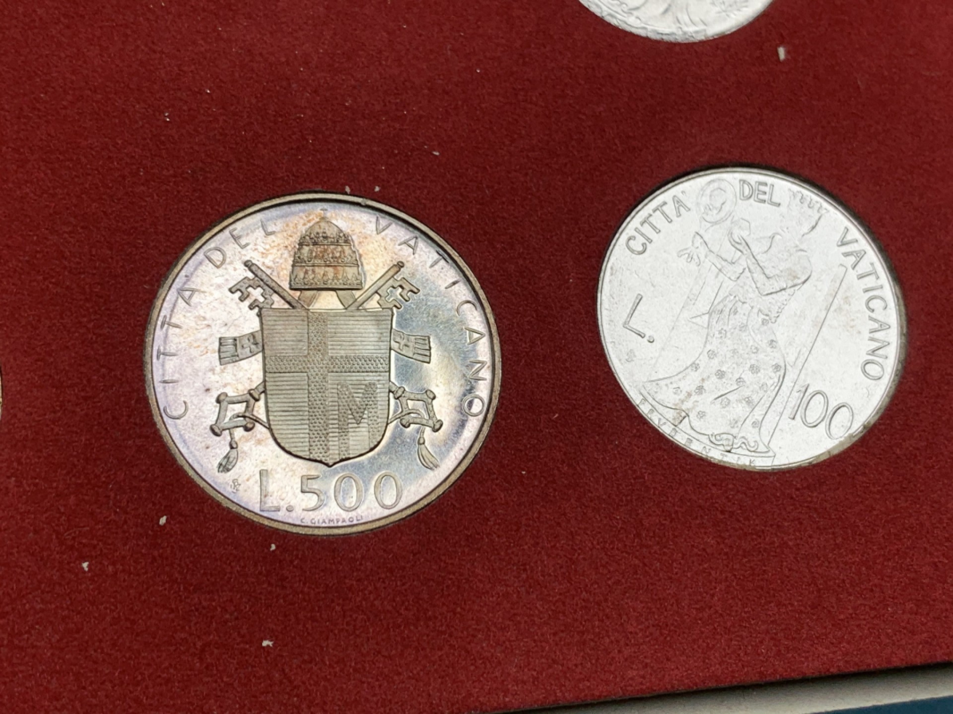 《竞宝斋》第154场-周日，周一，周四 3场 (全场包邮) 梵蒂冈1979年 六枚套 其中最大500里拉是银币