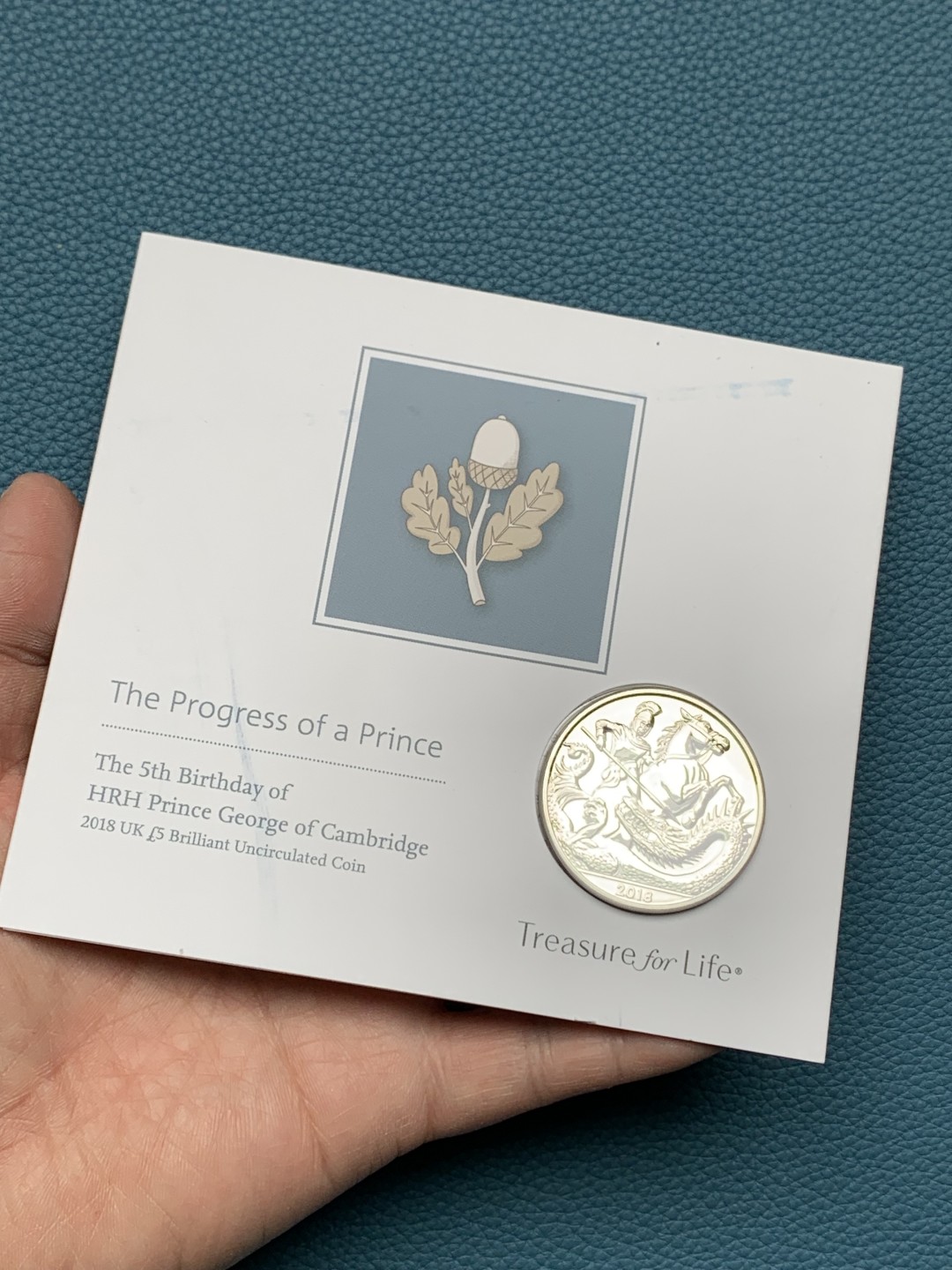 《竞宝斋》第154场-周日，周一，周四 3场 (全场包邮) 英国2018年 屠龙5镑 克朗大镍币 稀少品种