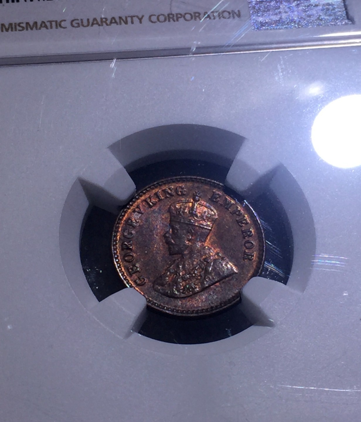 方圆集藏第三期专场 11242-NGC62BN英属印度1920年乔治五世1/12安娜