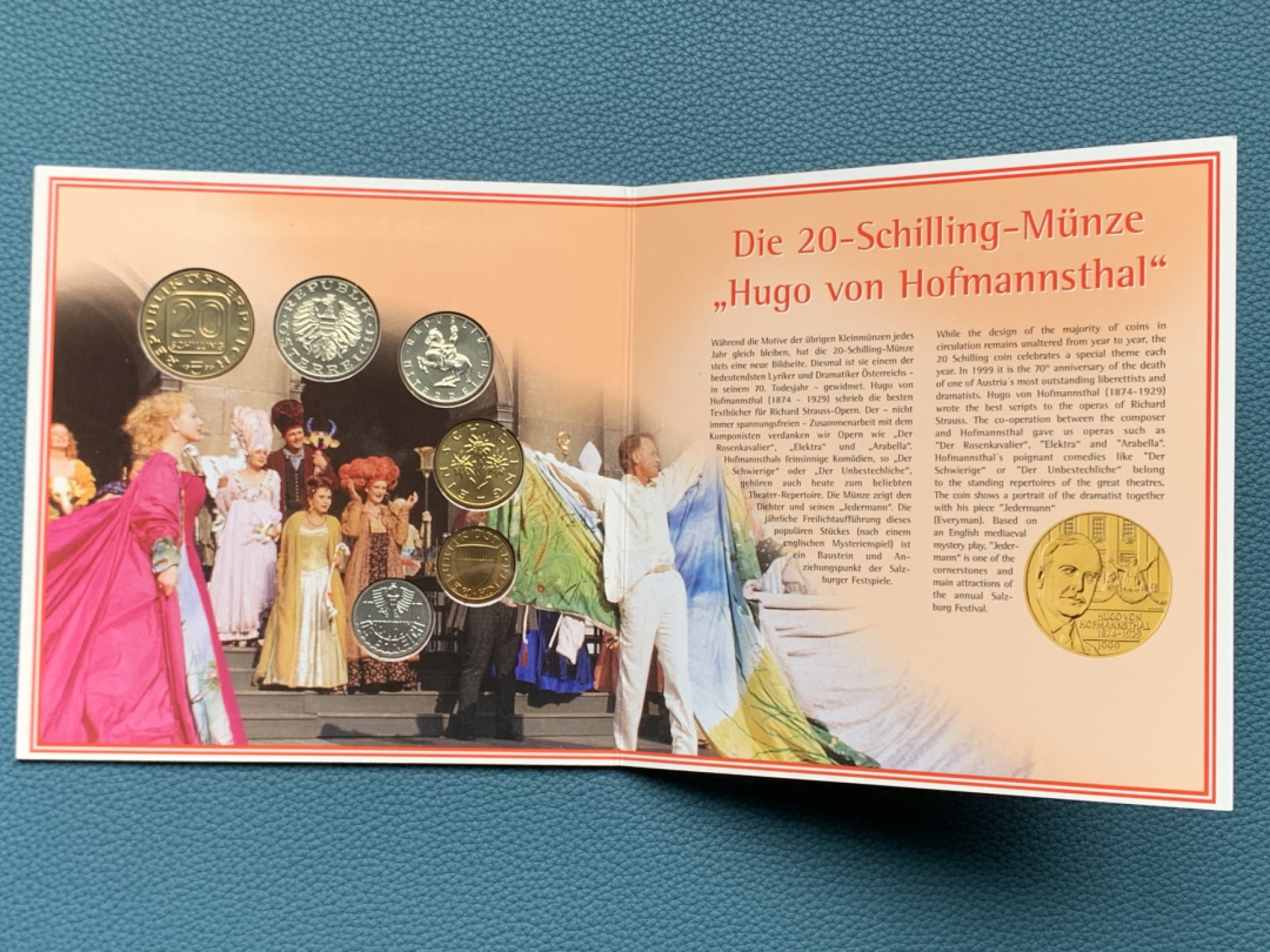 《竞宝斋》第154场-周日，周一，周四 3场 (全场包邮) 奥地利1999年 六枚套不同面值 原厂封装