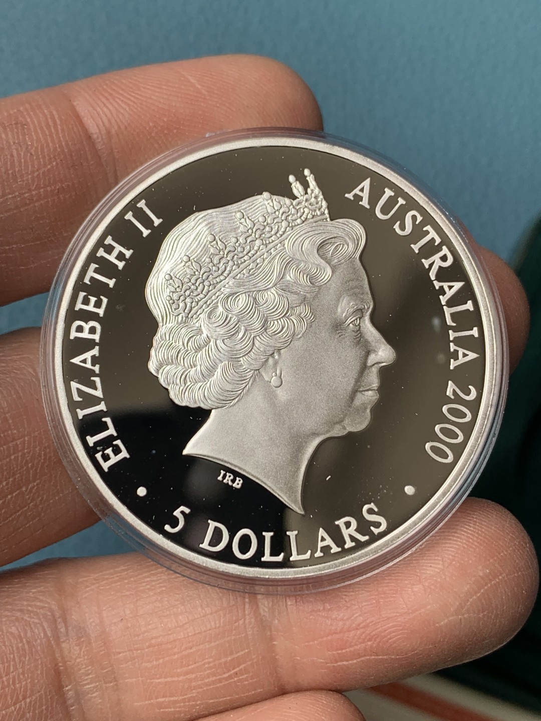 《竞宝斋》第154场-周日，周一，周四 3场 (全场包邮) 澳大利亚2000年 悉尼剧院 5元精制大银币 原盒证书