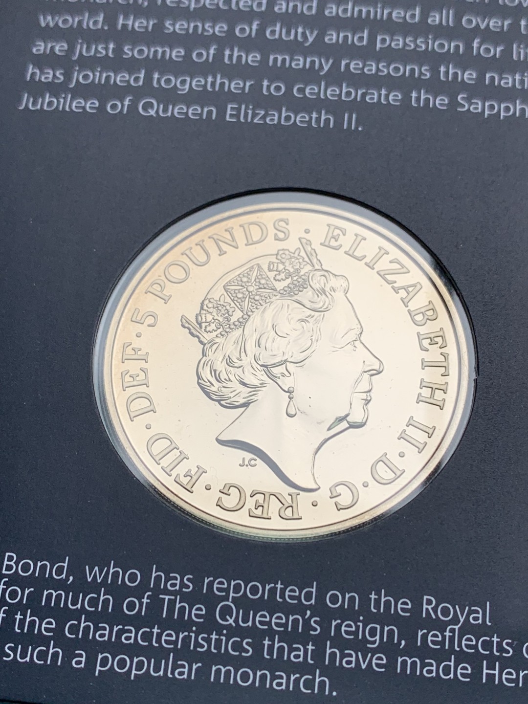 《竞宝斋》第154场-周日，周一，周四 3场 (全场包邮) 英国2017年 女王纪念5镑 克朗大镍币 稀少品种