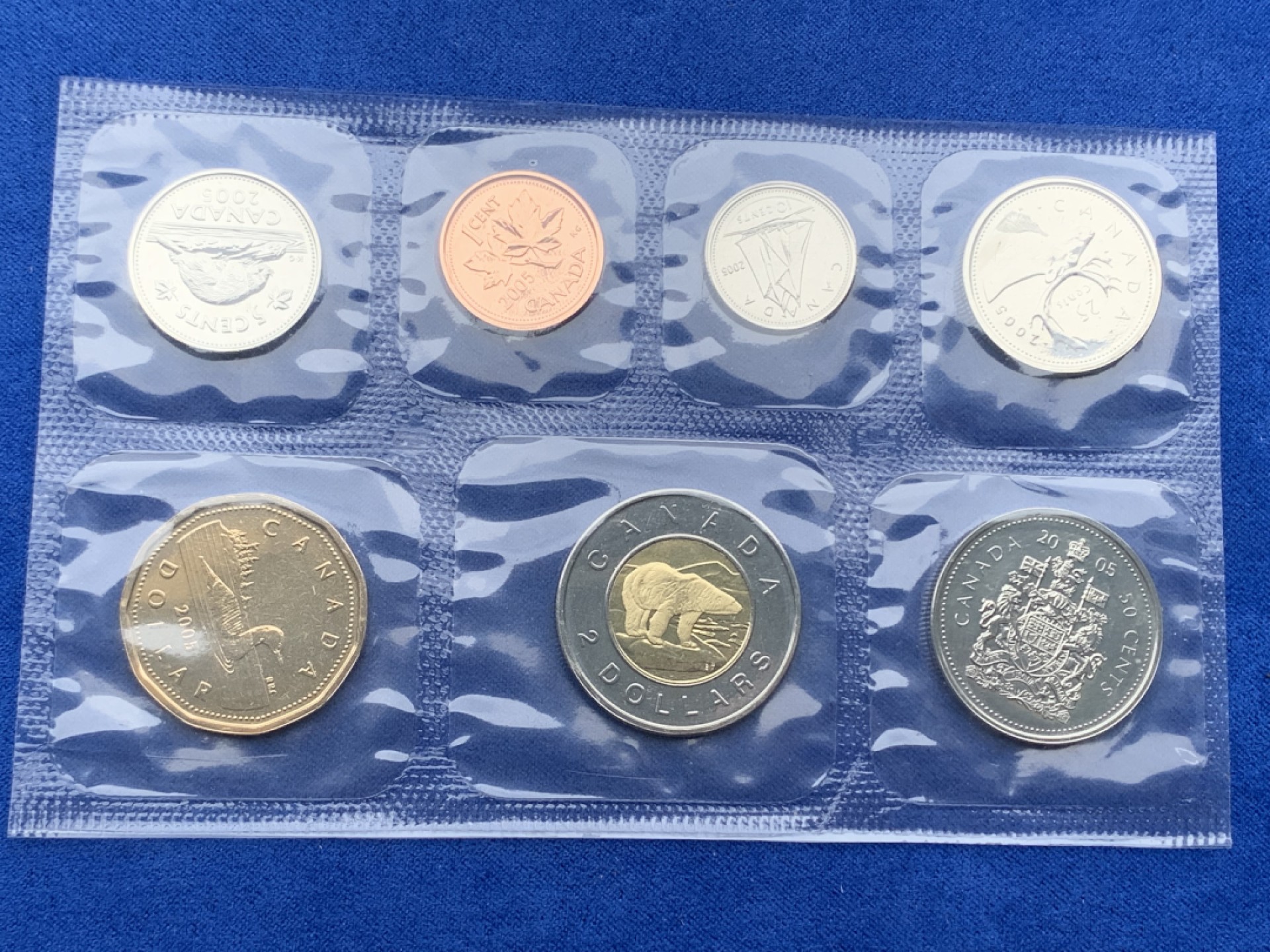 《竞宝斋》第154场-周日，周一，周四 3场 (全场包邮) 加拿大2005年 七枚套 封装套币 带黑色信封套子