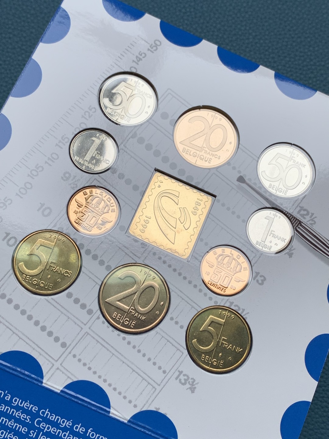 《竞宝斋》第154场-周日，周一，周四 3场 (全场包邮) 比利时1999年 阿尔贝托二世 十枚套+一枚方形铜章 非常漂亮