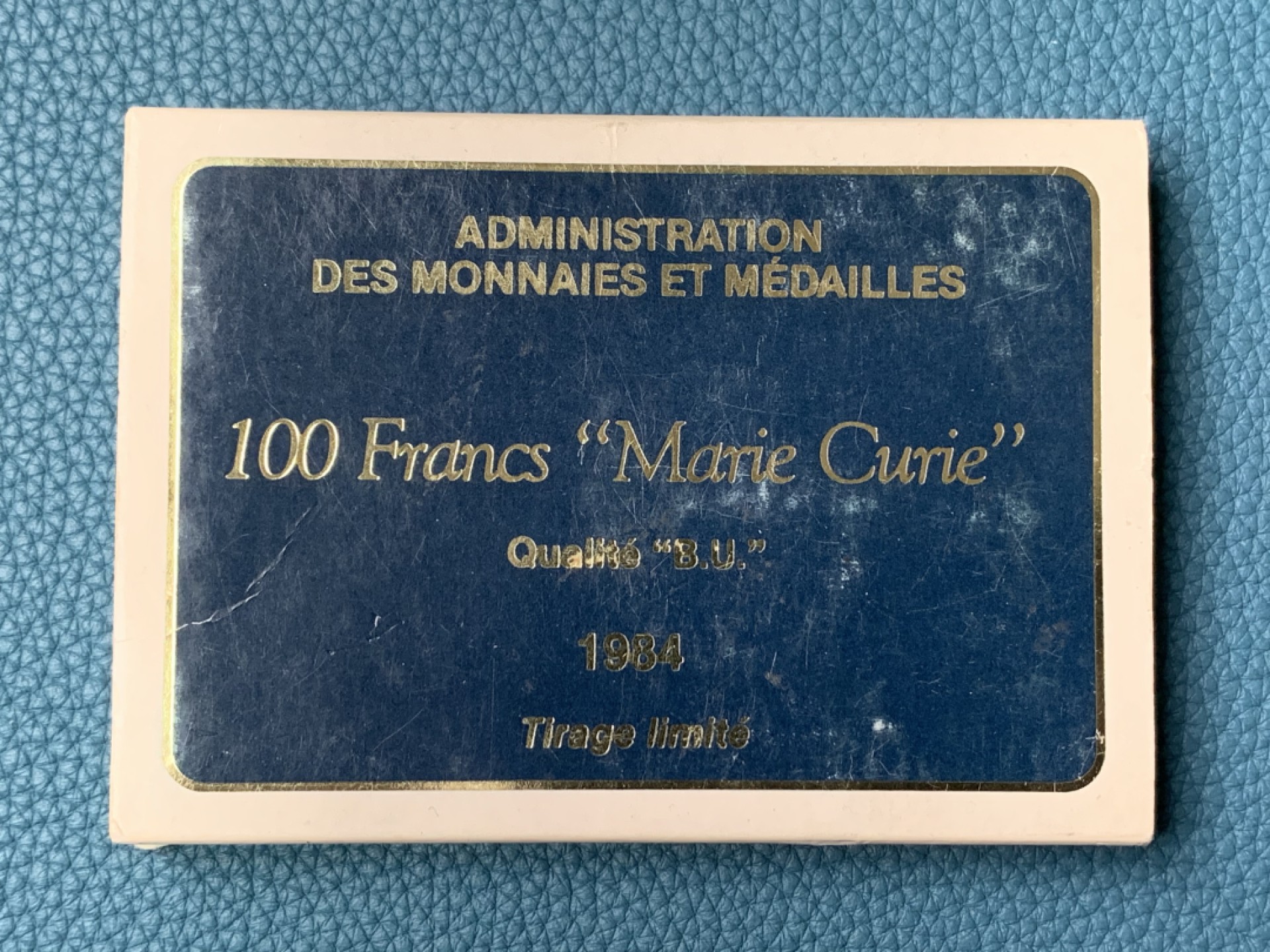 《竞宝斋》第154场-周日，周一，周四 3场 (全场包邮) 法国1984年 居里夫人 100法郎银币 带盒证书比较少见