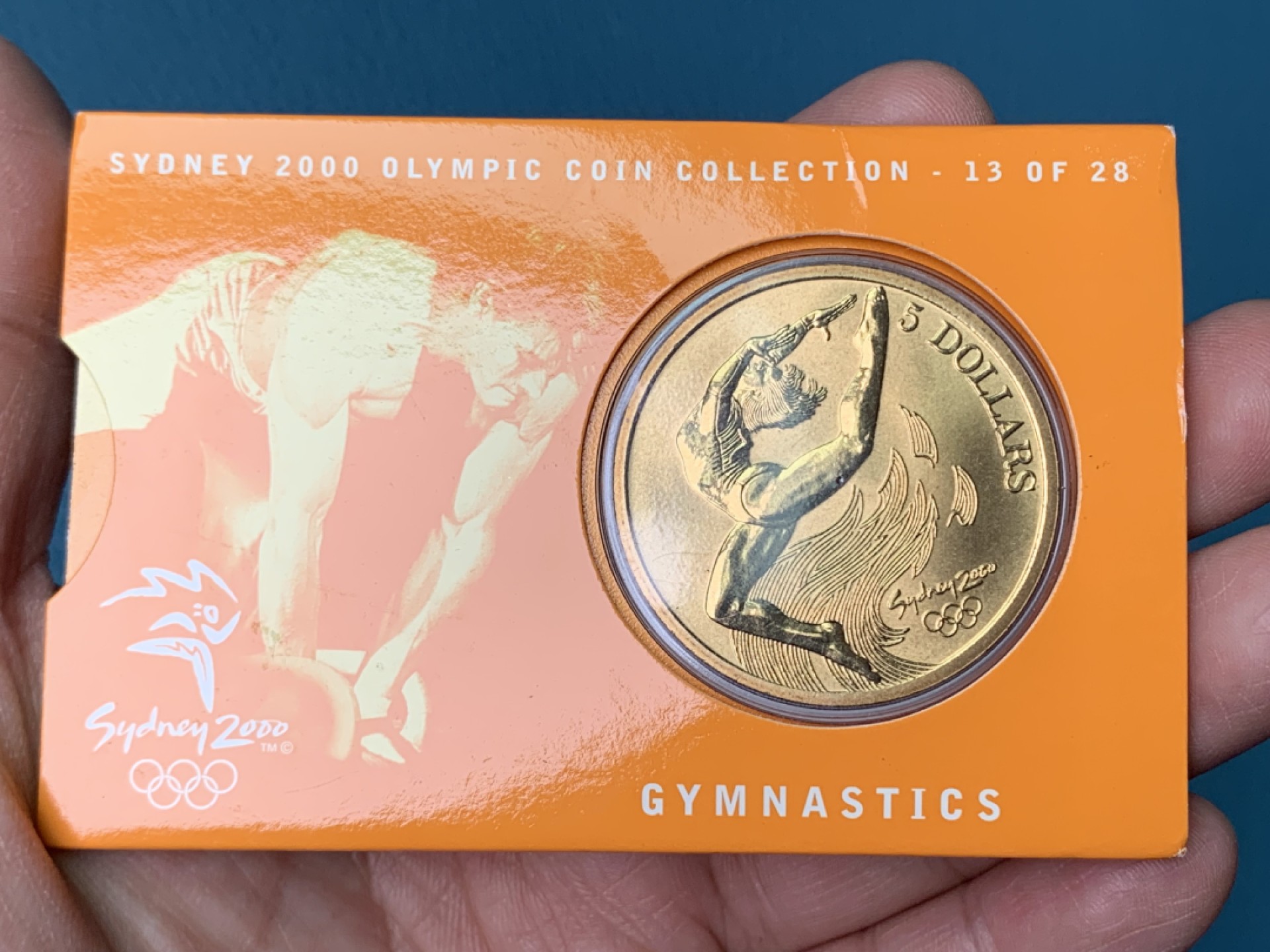 《竞宝斋》第154场-周日，周一，周四 3场 (全场包邮) 澳大利亚2000年 悉尼奥运5元 大铜币 造币厂原装