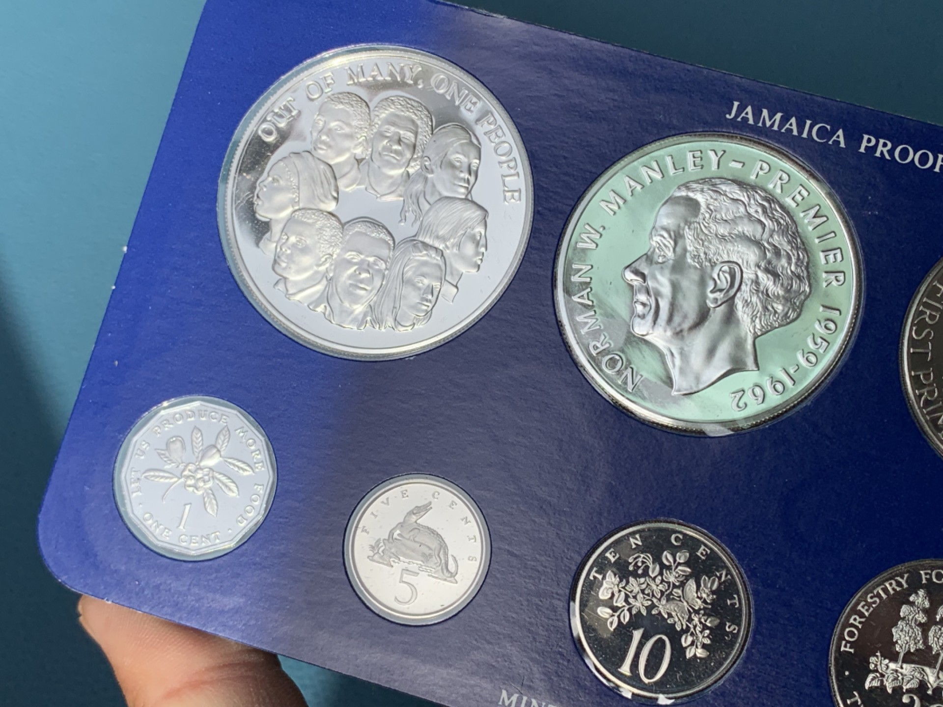 《竞宝斋》第154场-周日，周一，周四 3场 (全场包邮) 牙买加 1978年 九枚套精制币 其中最大两枚都是银币