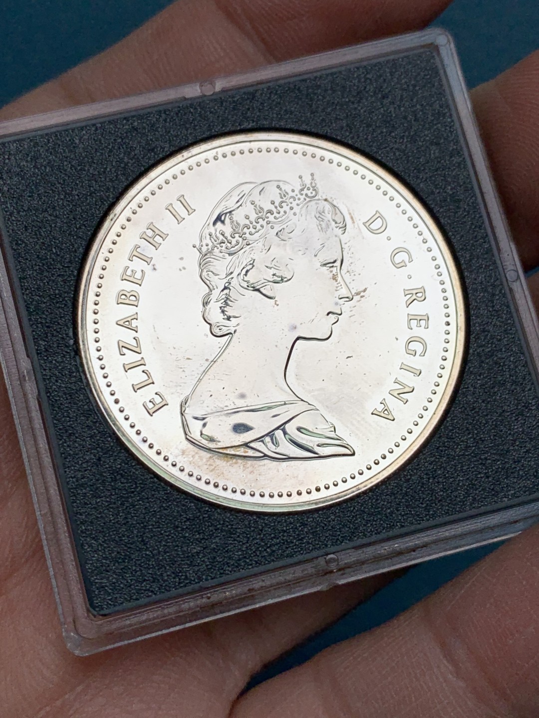 《竞宝斋》第154场-周日，周一，周四 3场 (全场包邮) 加拿大1971年 动力火车 1元 精制大银币