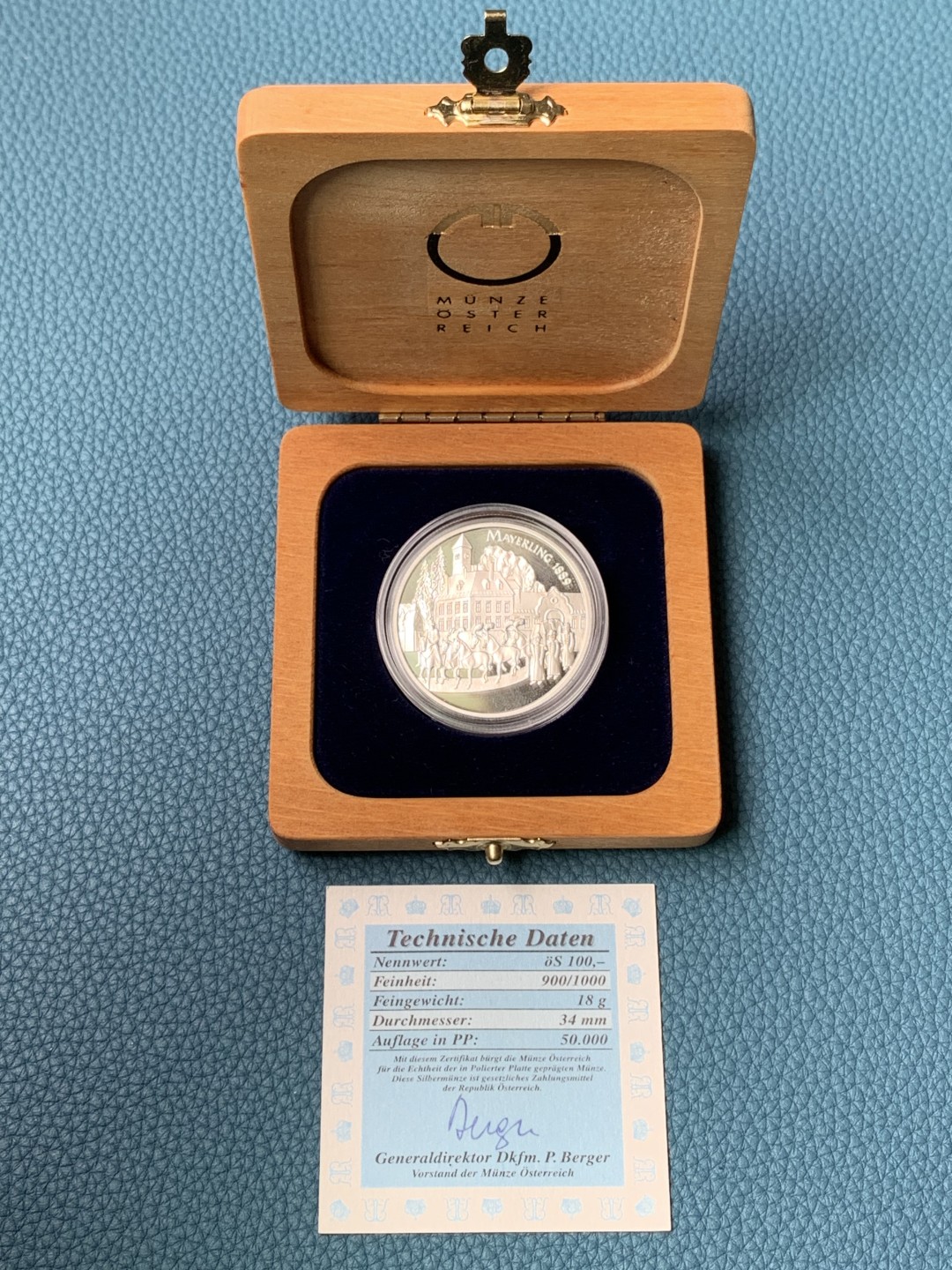 《竞宝斋》第154场-周日，周一，周四 3场 (全场包邮) 奥地利1998年 100先令精制大银币