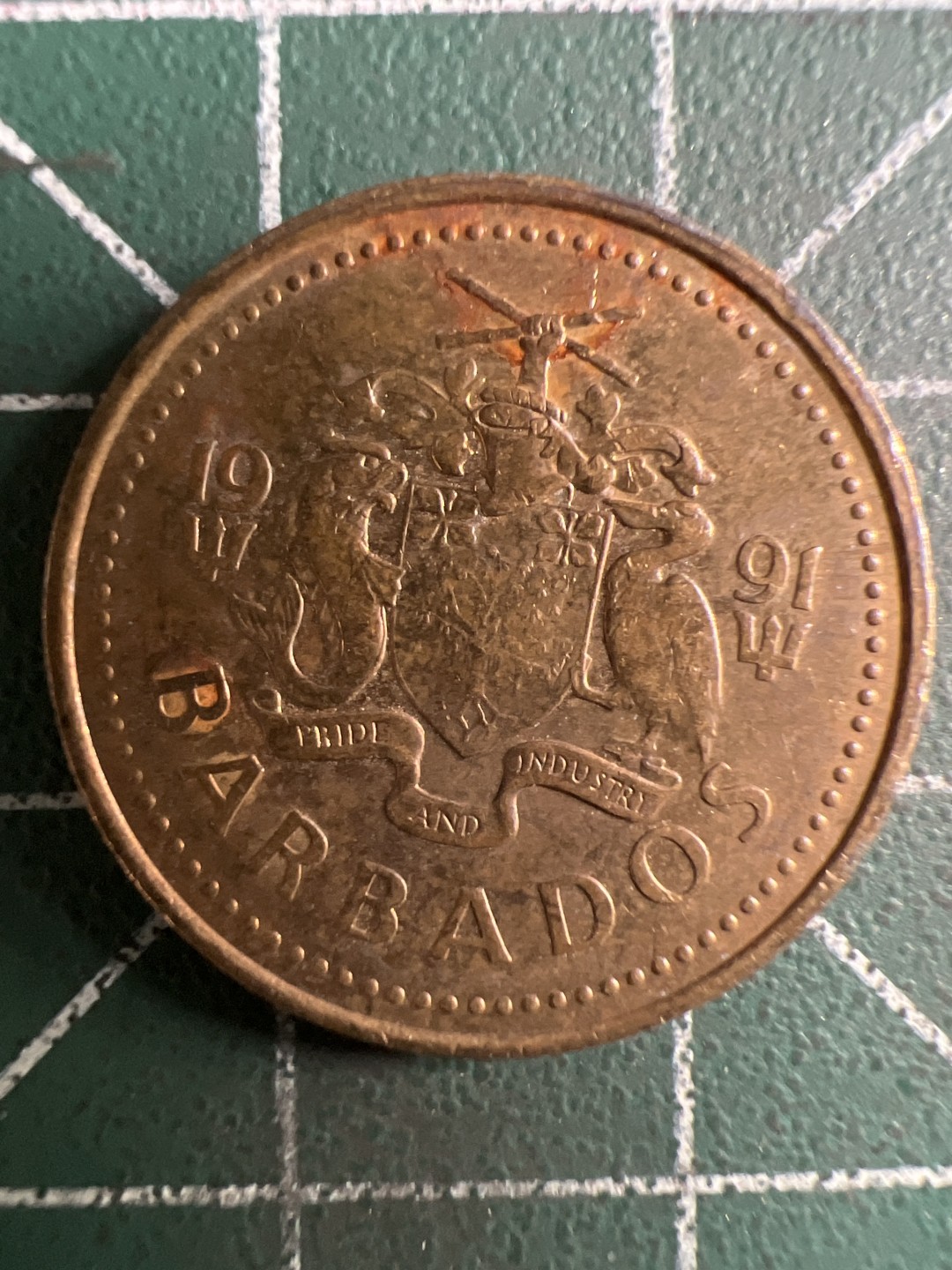 泡泡堂第281期  世界硬币 （无押金，捡漏，全场20包邮，偏远地区除外，接收代拍业务） 巴巴多斯五分