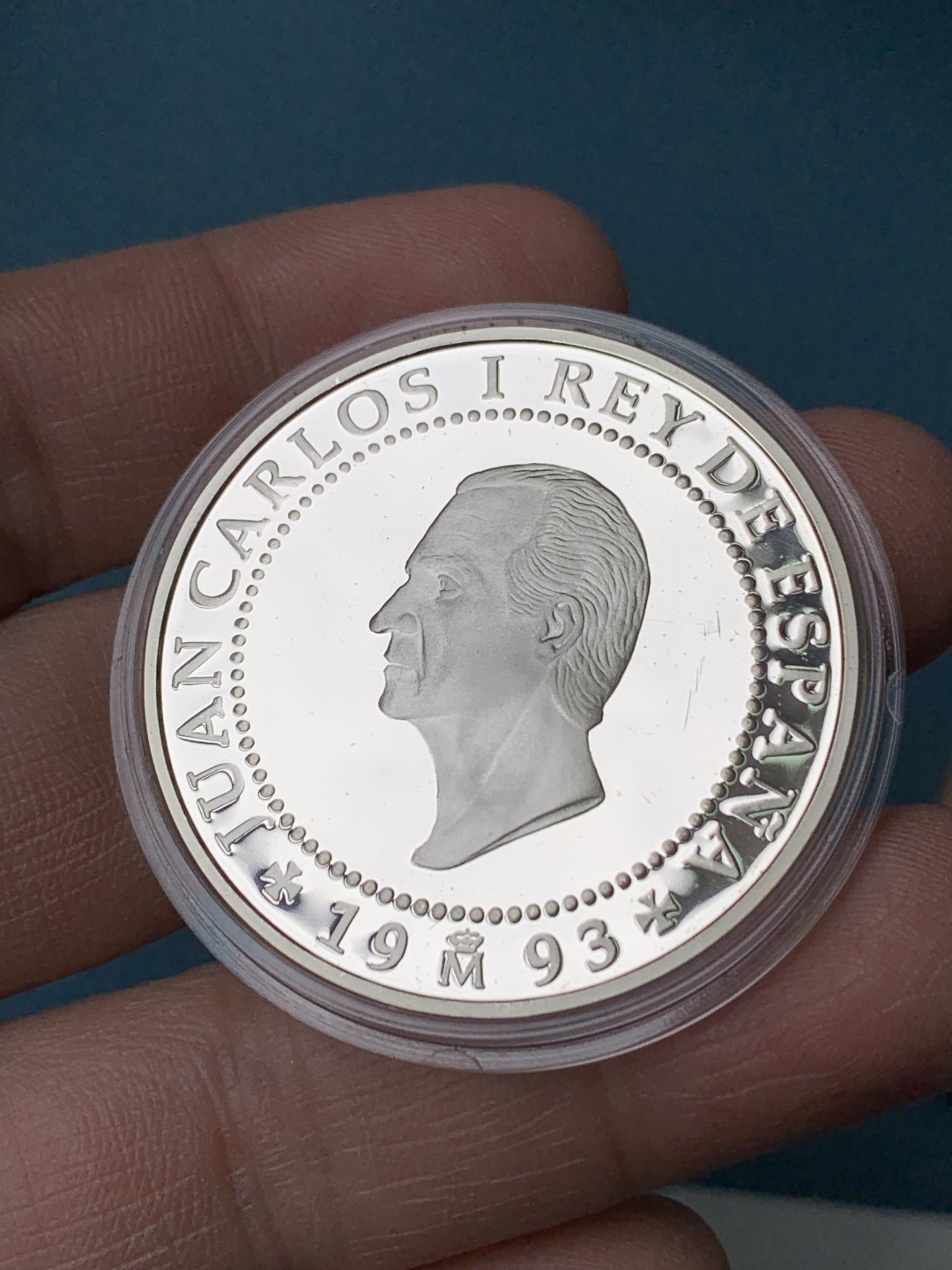 《竞宝斋》第154场-周日，周一，周四 3场 (全场包邮) 西班牙1993年 圣年2000比塞塔精制大银币 罕见品种