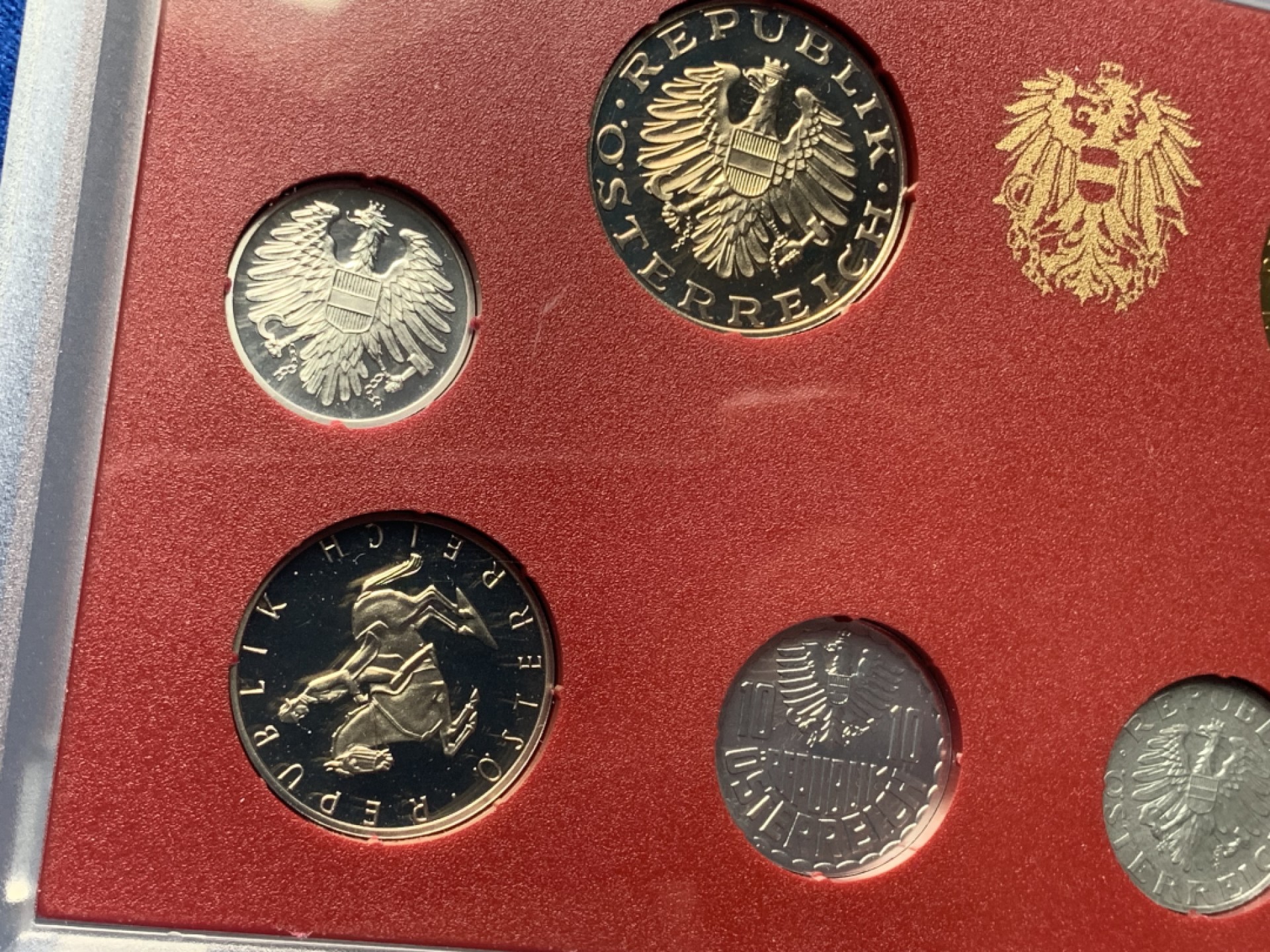 《竞宝斋》第154场-周日，周一，周四 3场 (全场包邮) 奥地利1991年 八枚套精制币