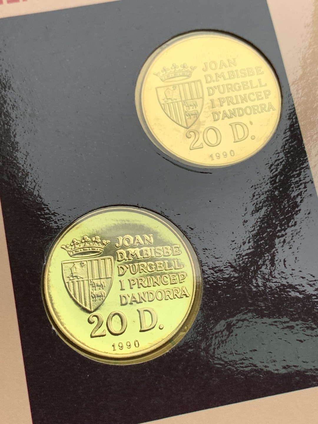 《竞宝斋》第154场-周日，周一，周四 3场 (全场包邮) 安道尔1992年 巴塞罗那奥运 20第纳尔一对 ，单枚16克925银