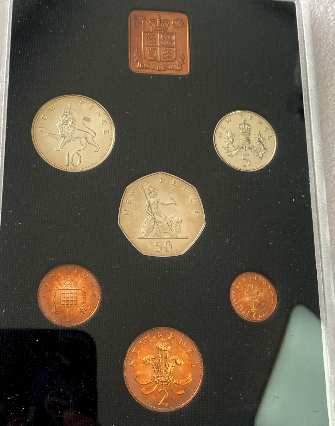 方圆集藏第三期专场 11274-英国1971年币改首年皇家造币厂7枚精制币套装