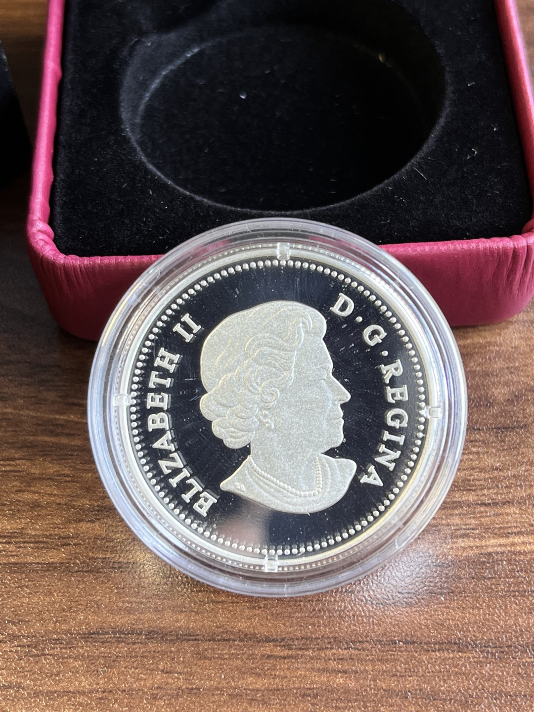【海寧潮】加拿大2015年金光菊露水镶嵌水晶彩色精制纪念银币，原价800.9999银，31.39克，发行10000枚