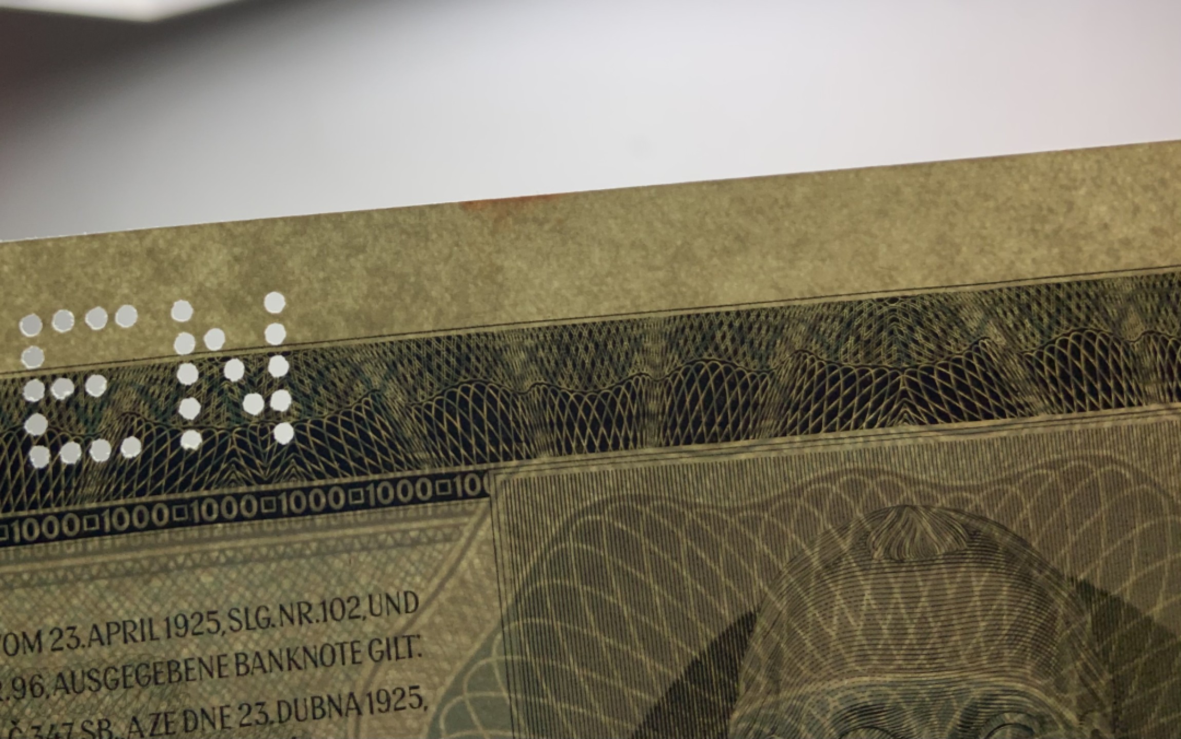 收藏联盟Quantum Auction 第251期拍卖  波西米亚和莫拉维亚1942年1000克朗样票 品相UNC- 查理大桥设计者 建筑师 彼得.帕德勒