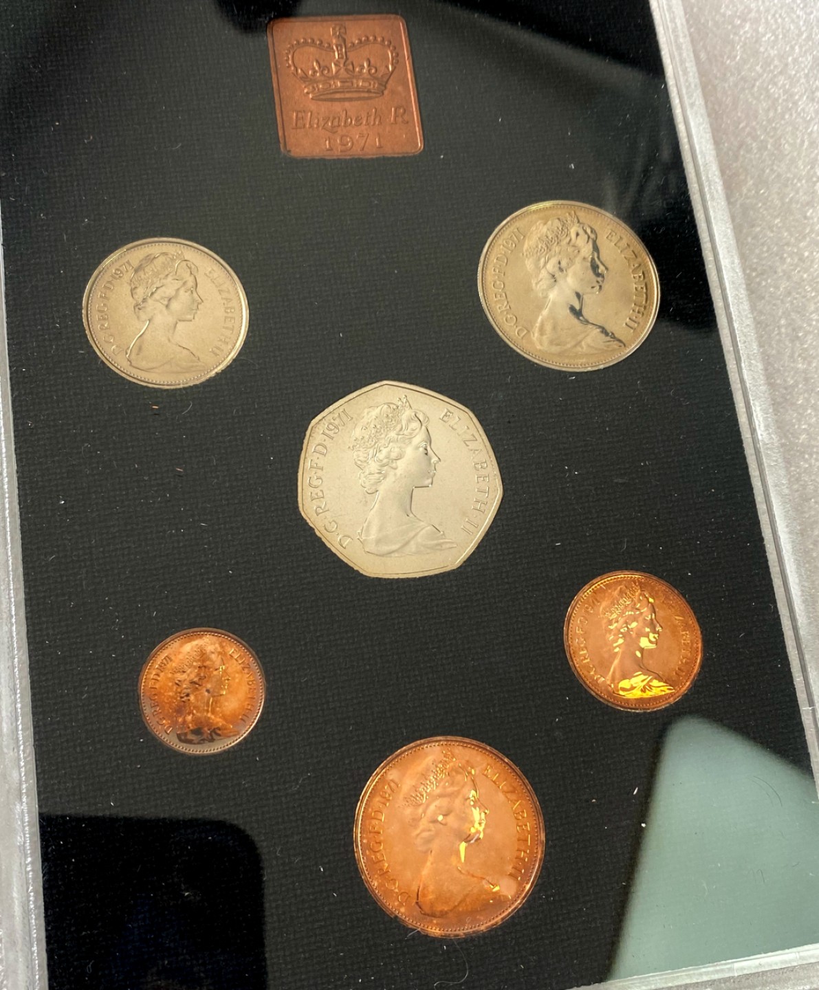 方圆集藏第三期专场 11274-英国1971年币改首年皇家造币厂7枚精制币套装