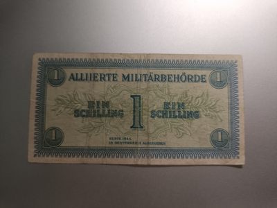 【专场20230413】西风东渐第XIV期——欧洲钞/币专场 - 【拍品002】奥地利1944版1先令军票流通品相